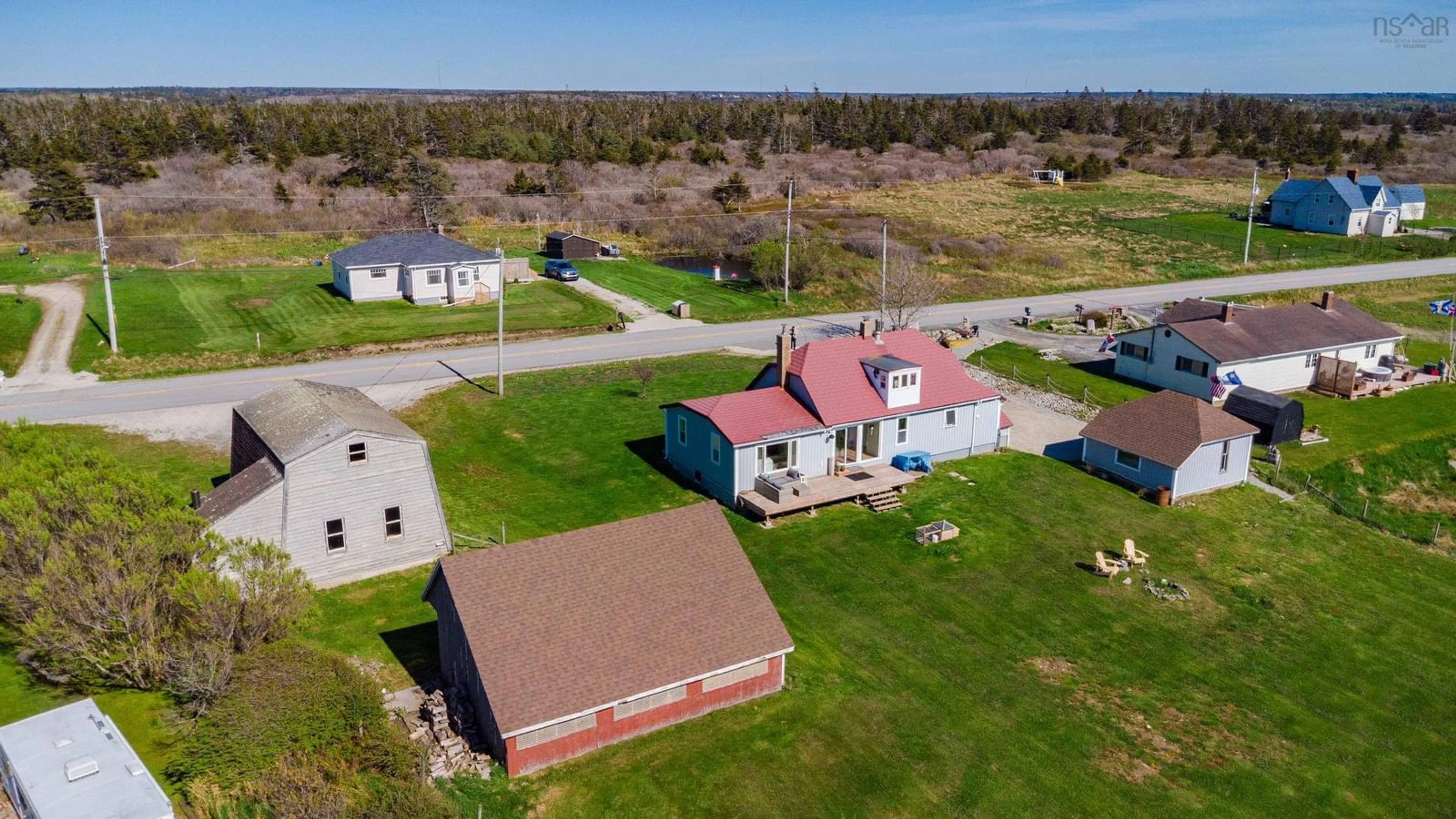 A pic from outside/outdoor area/front of a property/back of a property/a pic from drone, building for 1837 Main Shore Rd, Sandford Nova Scotia B5A 5L1