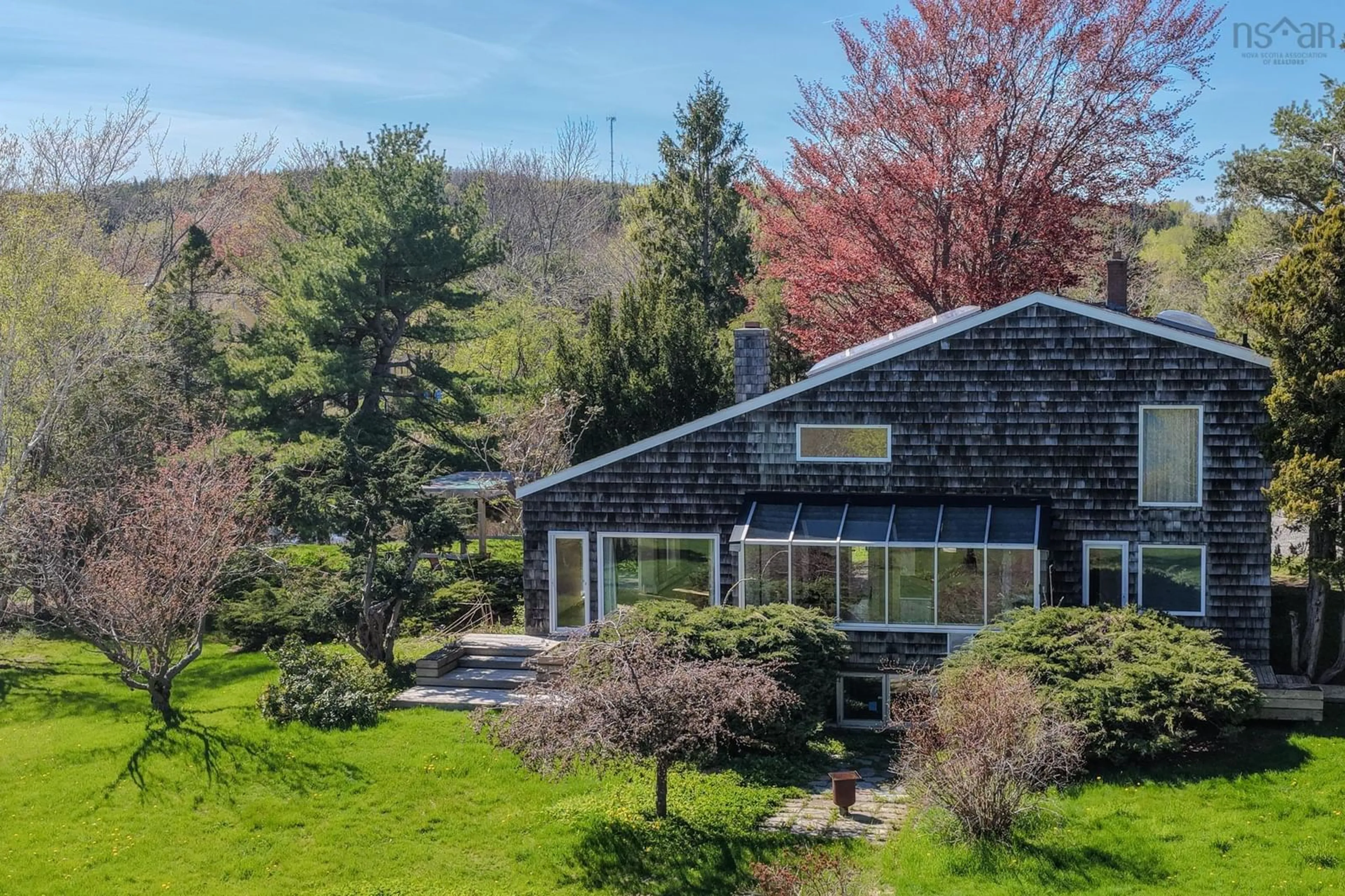 A pic from outside/outdoor area/front of a property/back of a property/a pic from drone, water/lake/river/ocean view for 765 Coxheath Rd, Coxheath Nova Scotia B1L 1B5