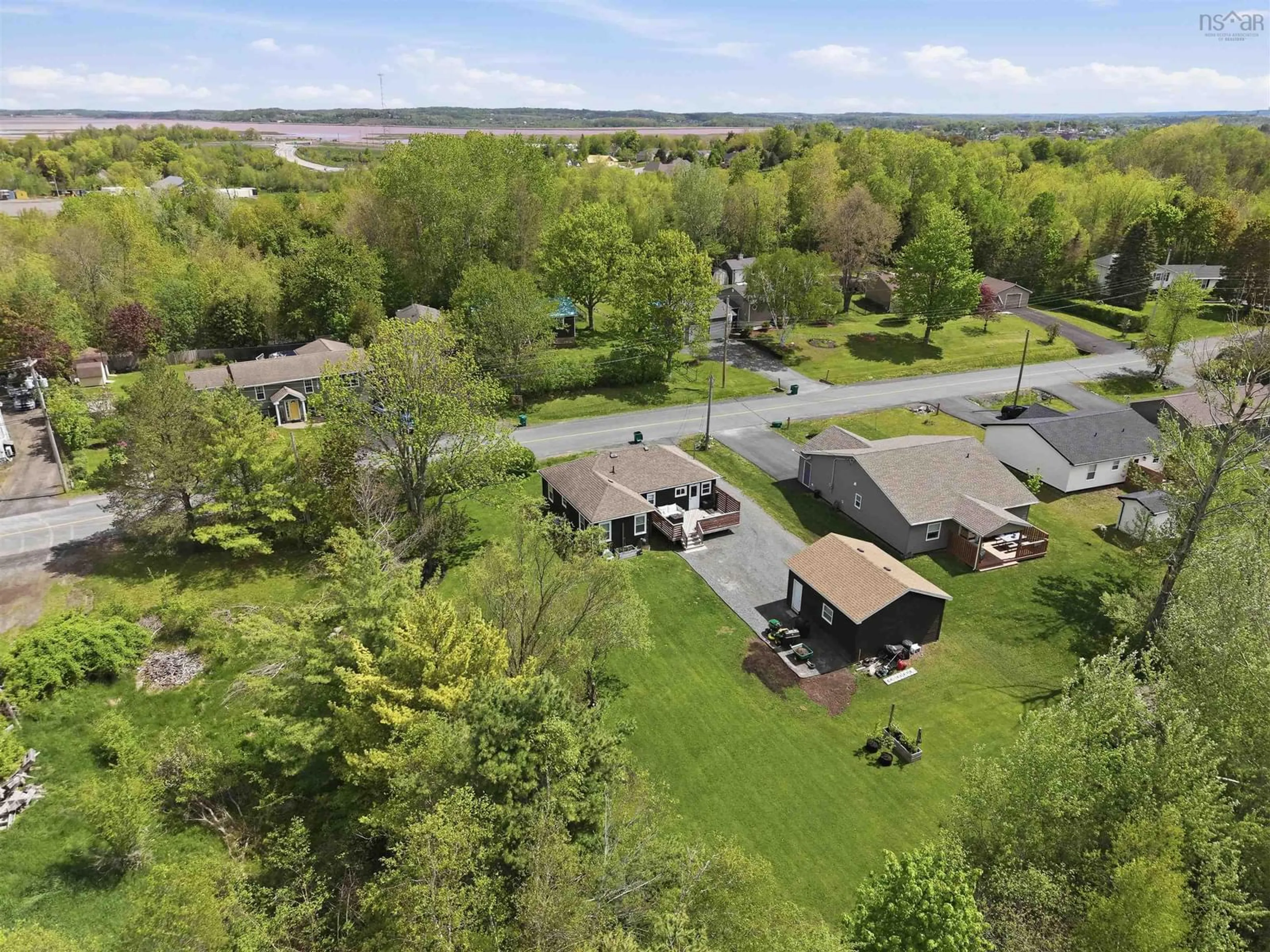 A pic from outside/outdoor area/front of a property/back of a property/a pic from drone, water/lake/river/ocean view for 50 Green Lane, Falmouth Nova Scotia B0P 1L0