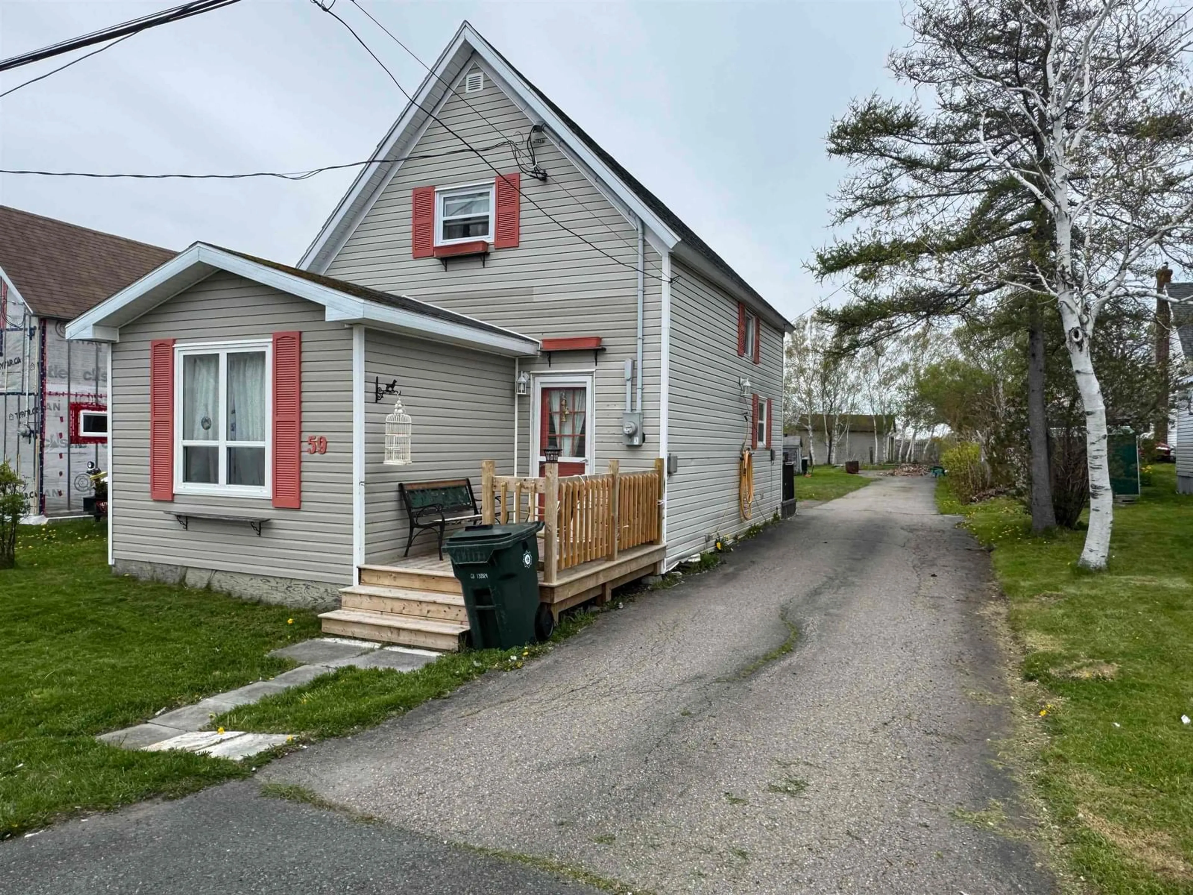 A pic from outside/outdoor area/front of a property/back of a property/a pic from drone, street for 59 School St, Florence Nova Scotia B1Y 1E9