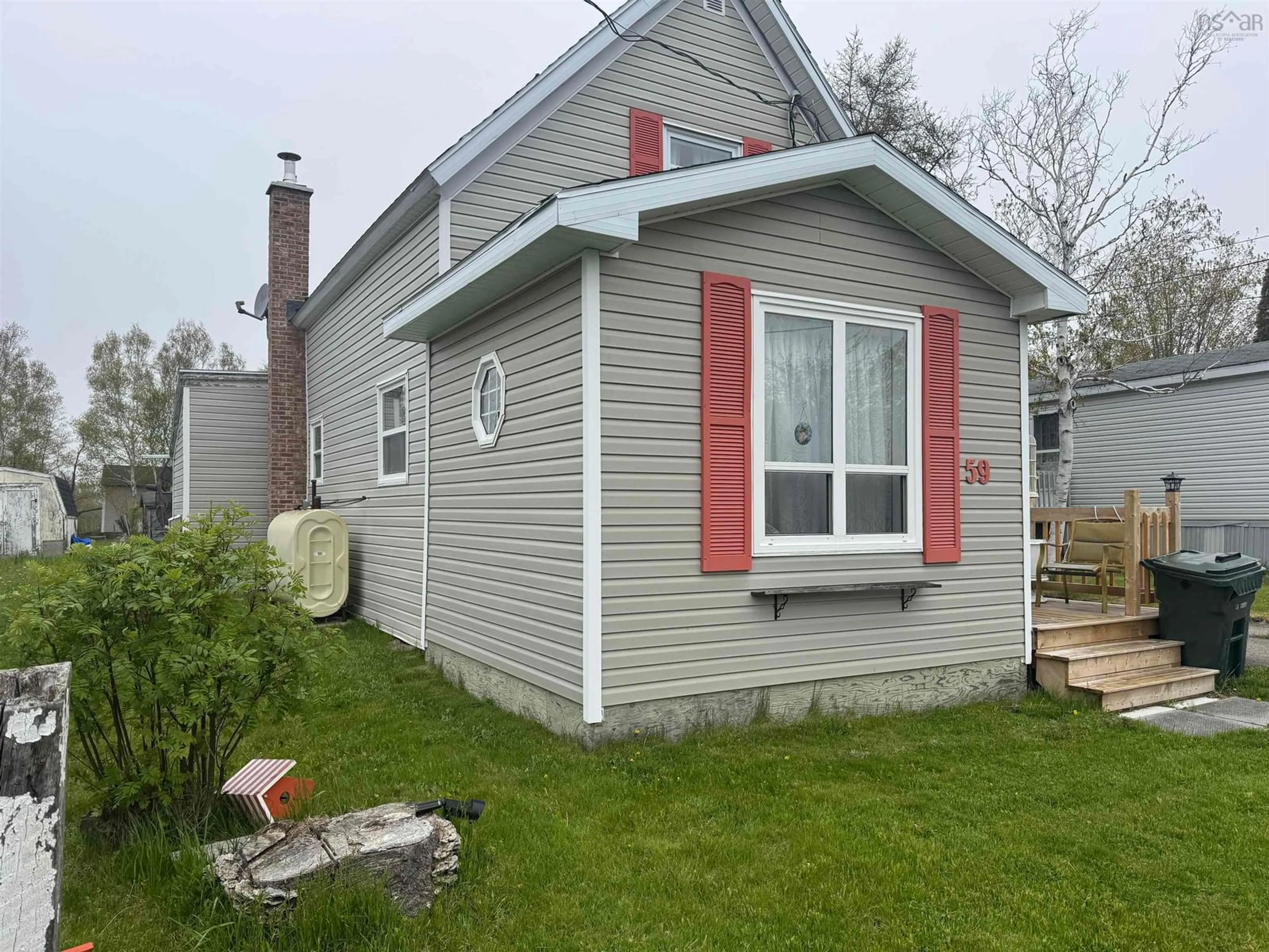 Home with vinyl exterior material, street for 59 School St, Florence Nova Scotia B1Y 1E9