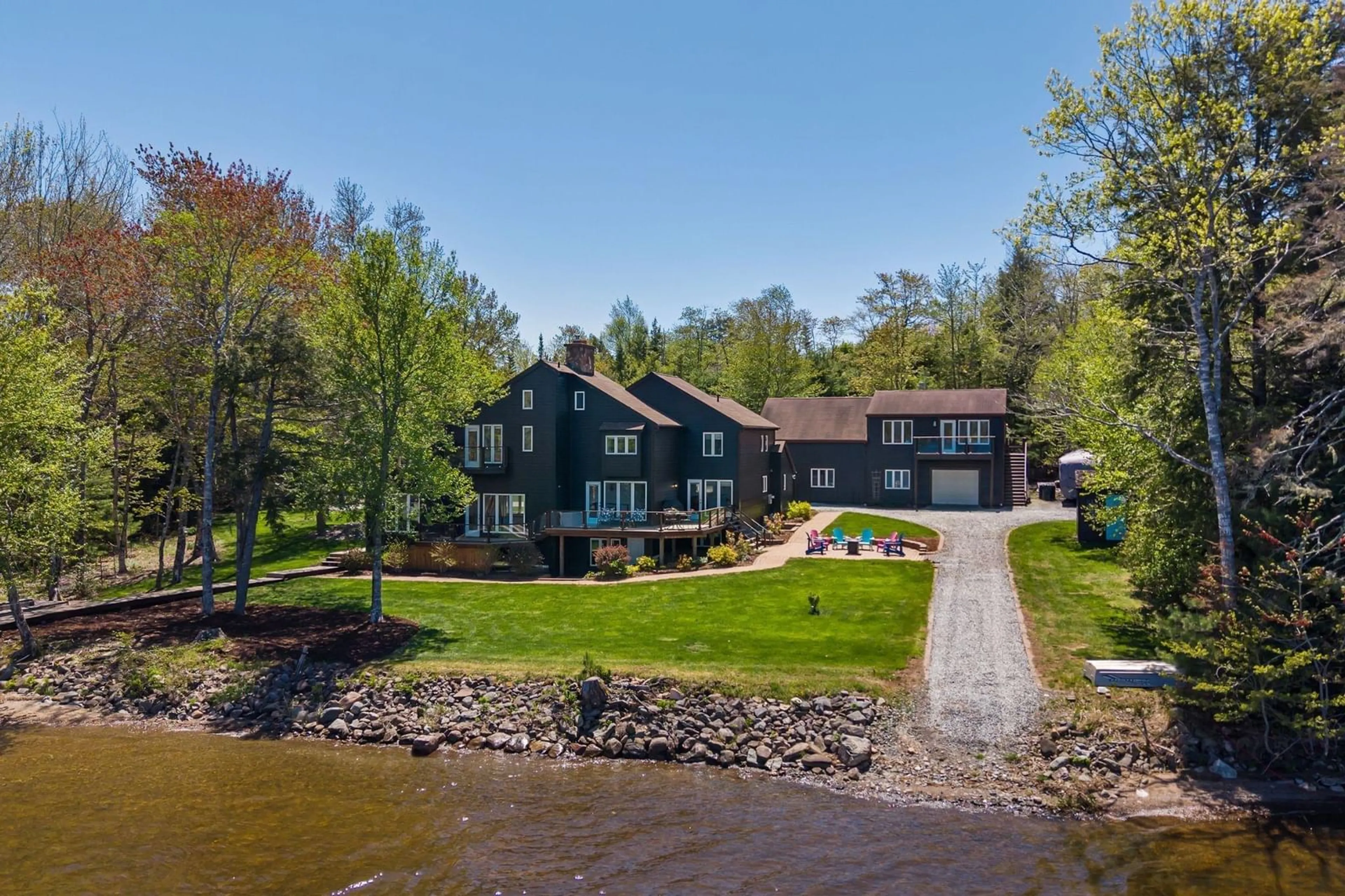 A pic from outside/outdoor area/front of a property/back of a property/a pic from drone, water/lake/river/ocean view for 59 Cochrane Point Rd, Enfield Nova Scotia B2T 1H1