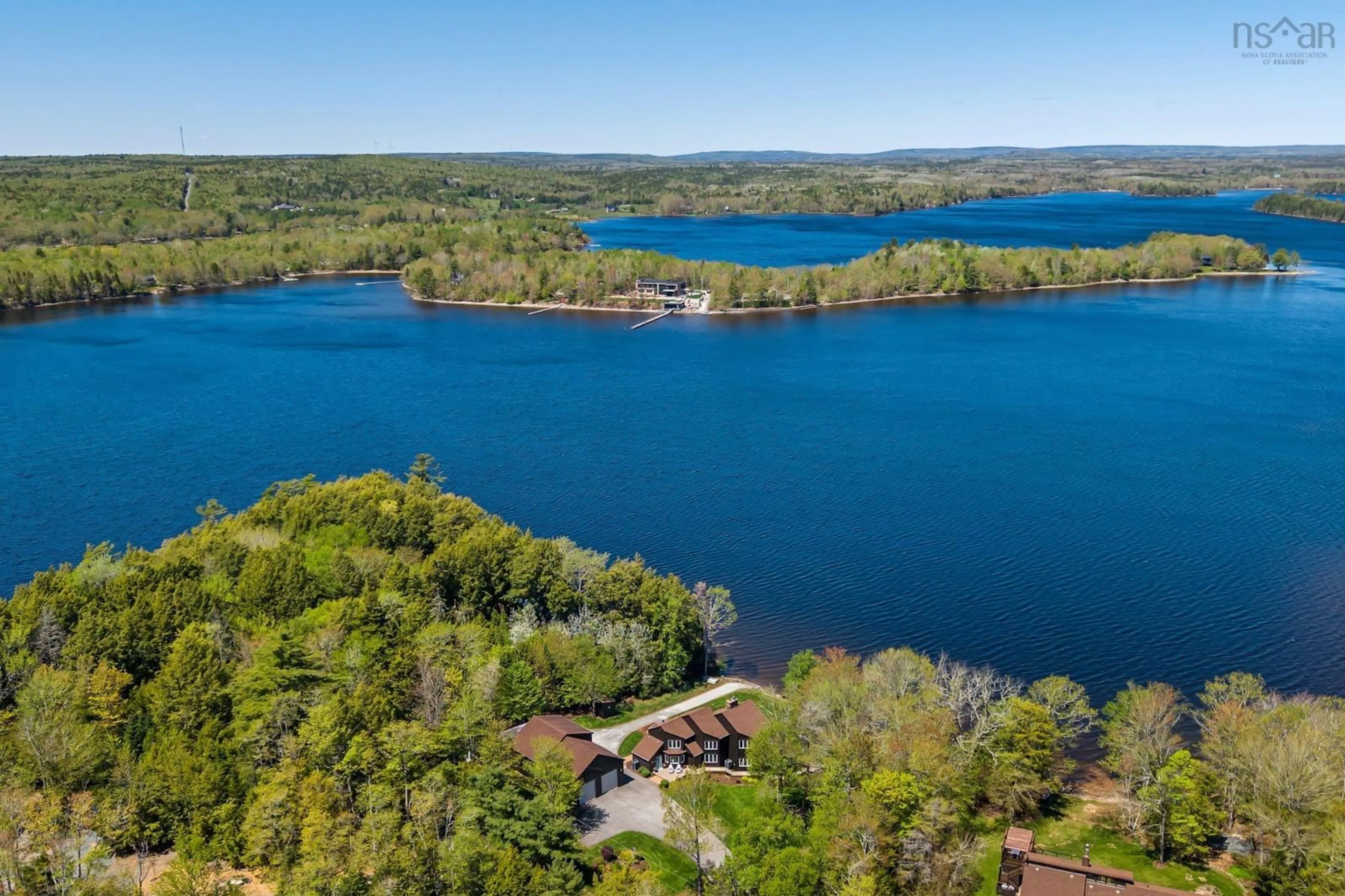 A pic from outside/outdoor area/front of a property/back of a property/a pic from drone, water/lake/river/ocean view for 59 Cochrane Point Rd, Enfield Nova Scotia B2T 1H1