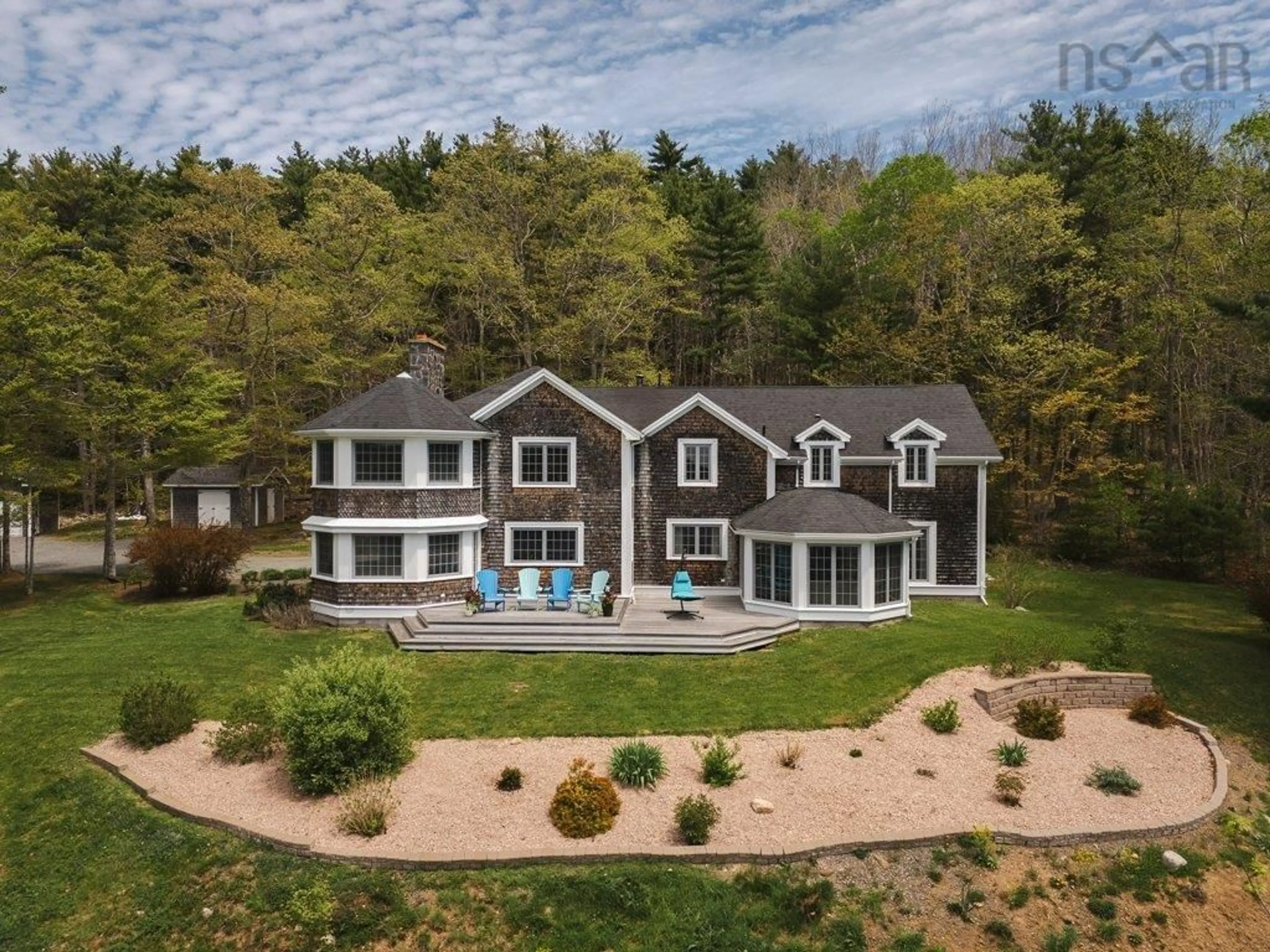A pic from outside/outdoor area/front of a property/back of a property/a pic from drone, water/lake/river/ocean view for 6010 Highway 332, Middle Lahave Nova Scotia B4V 2X4