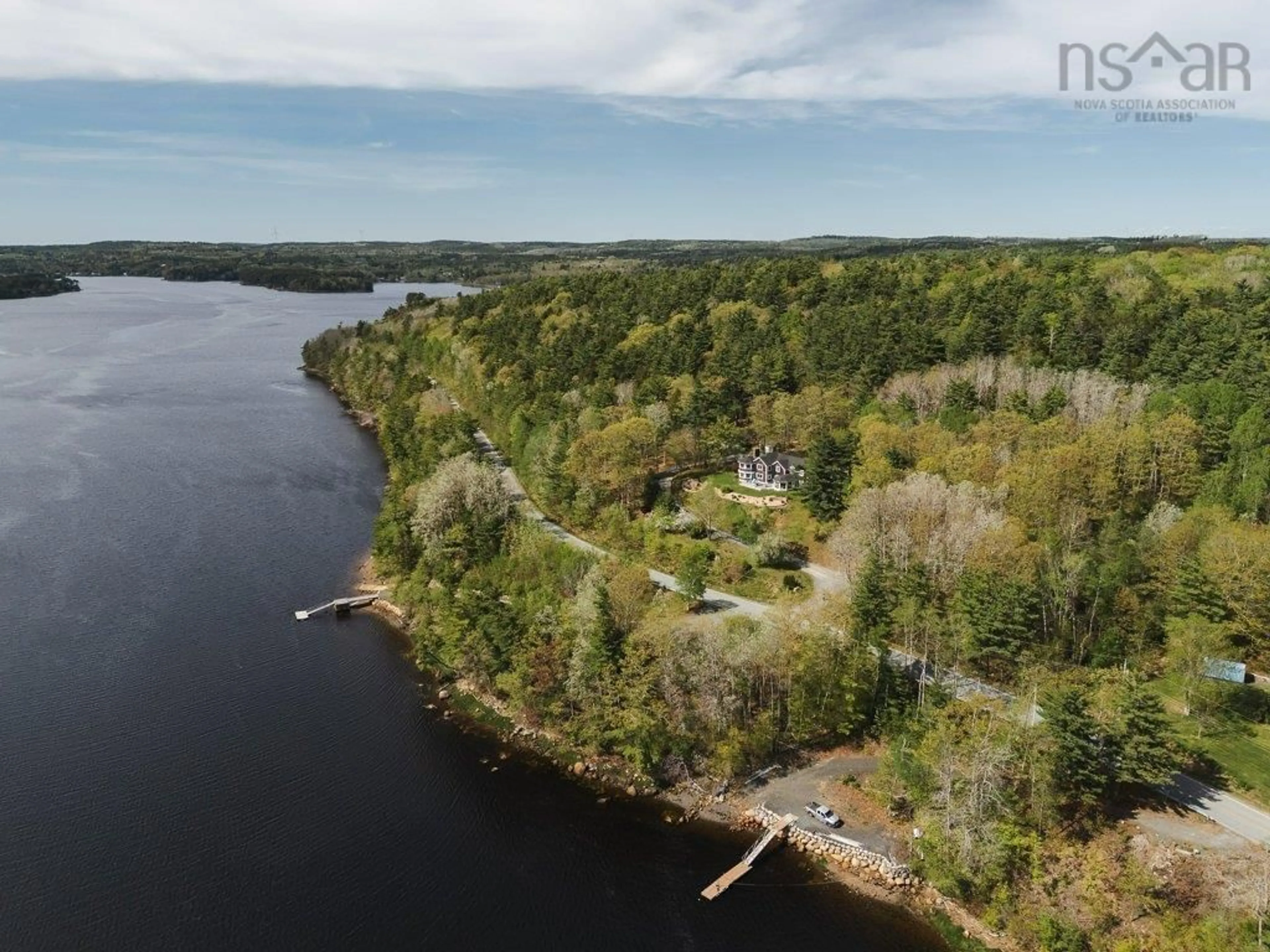A pic from outside/outdoor area/front of a property/back of a property/a pic from drone, water/lake/river/ocean view for 6010 Highway 332, Middle Lahave Nova Scotia B4V 2X4