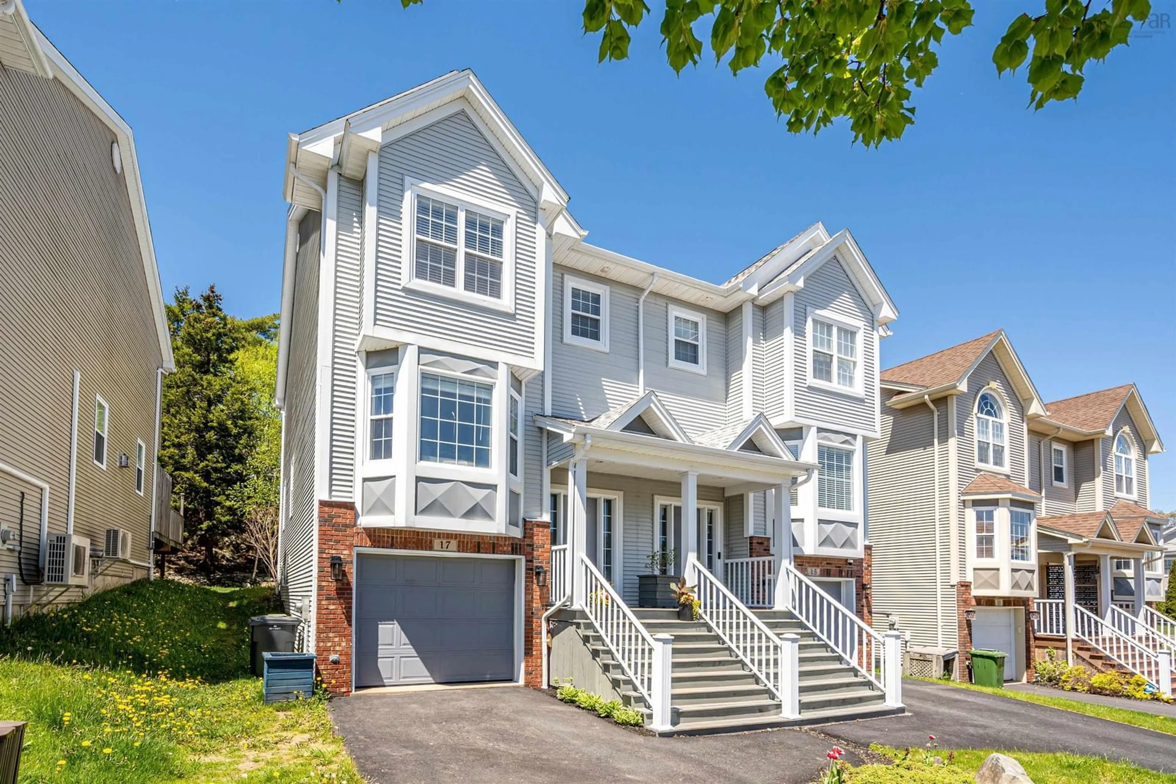 Home with vinyl exterior material, street for 17 Outrigger Cres, Halifax Nova Scotia B3M 4V9