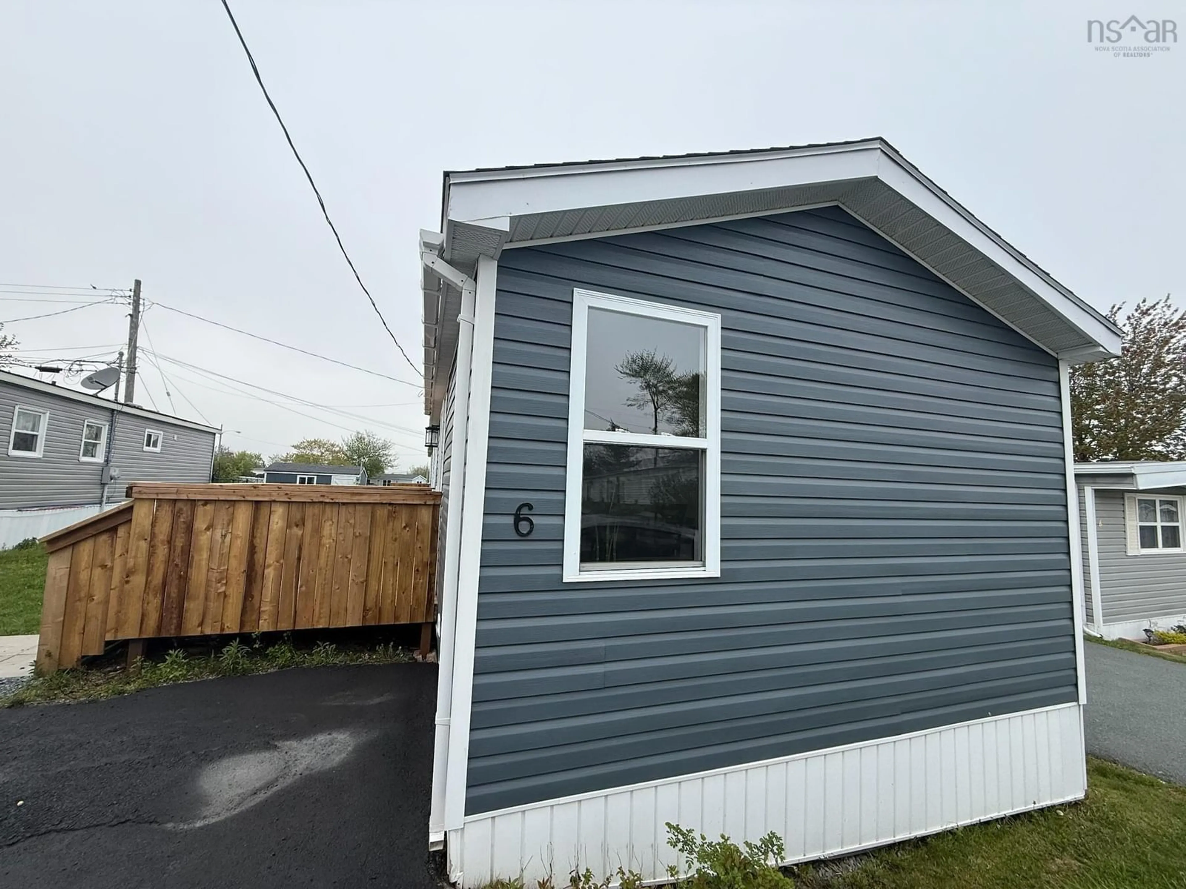 Home with vinyl exterior material, street for 6 Earleton Ave, Dartmouth Nova Scotia B2Y 2A7