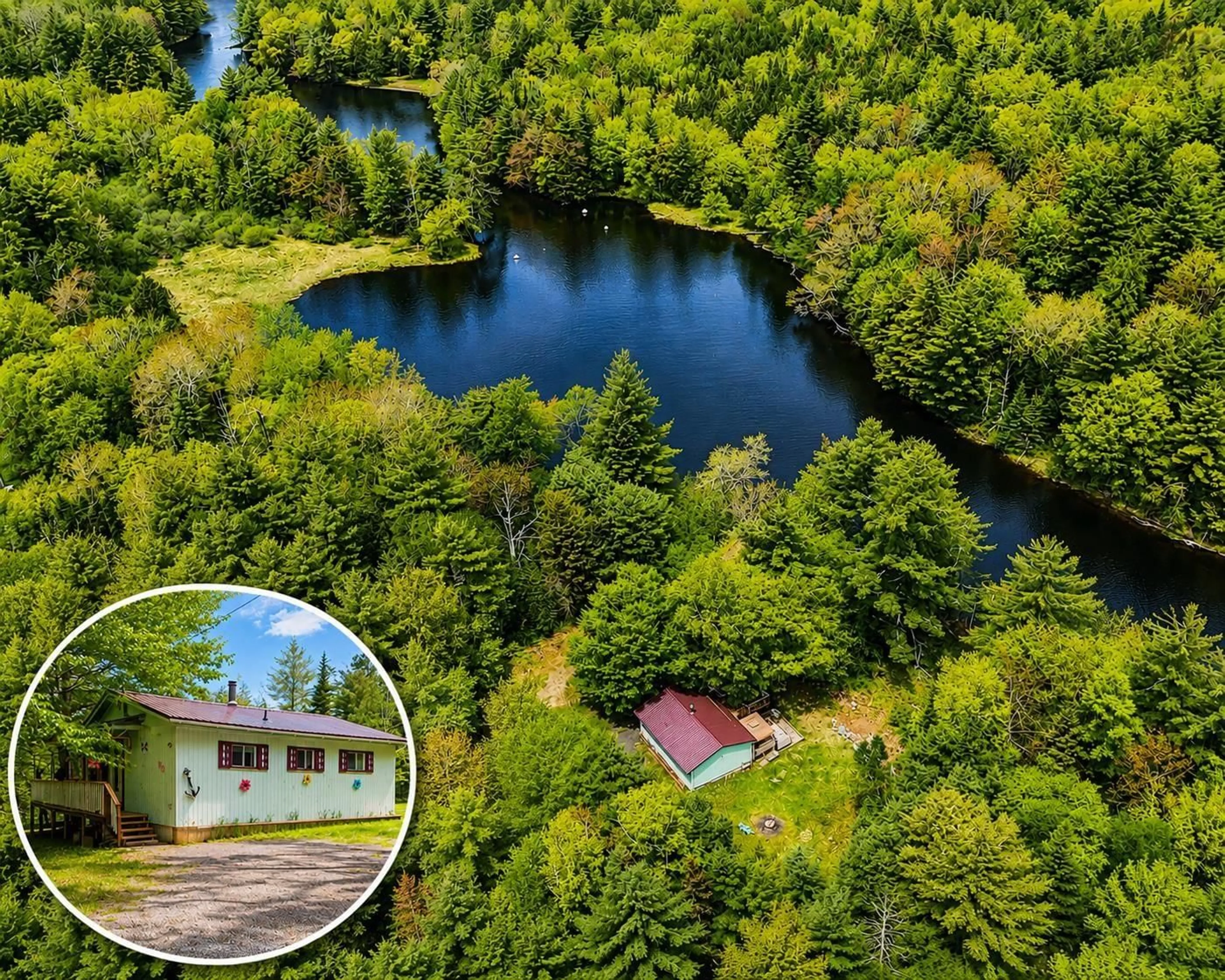 A pic from outside/outdoor area/front of a property/back of a property/a pic from drone, water/lake/river/ocean view for 288 Meaugher Rd, Harmony Nova Scotia B0T 1B0