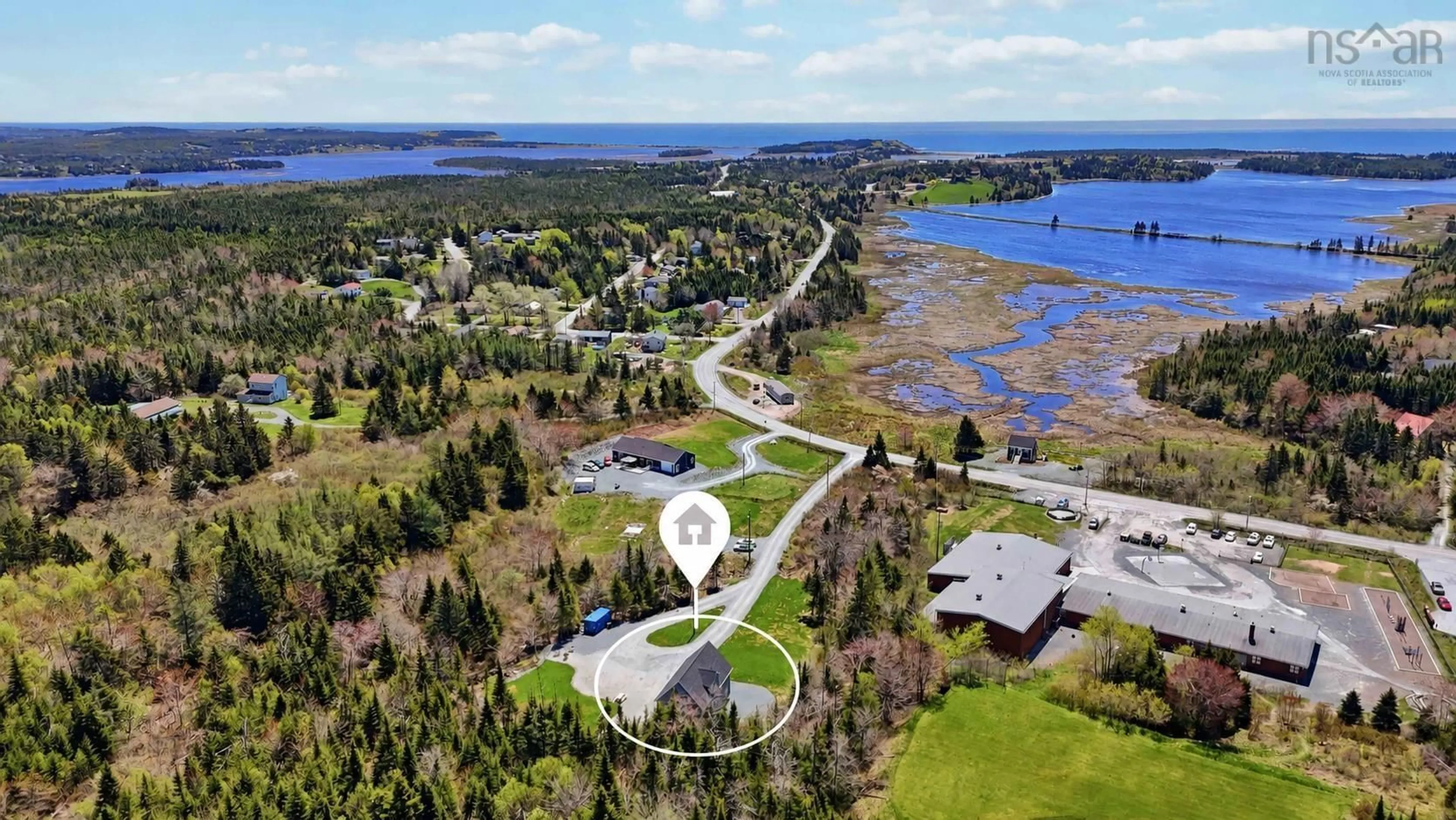 A pic from outside/outdoor area/front of a property/back of a property/a pic from drone, water/lake/river/ocean view for 3411 Lawrencetown Rd, Lawrencetown Nova Scotia B2Z 1R5