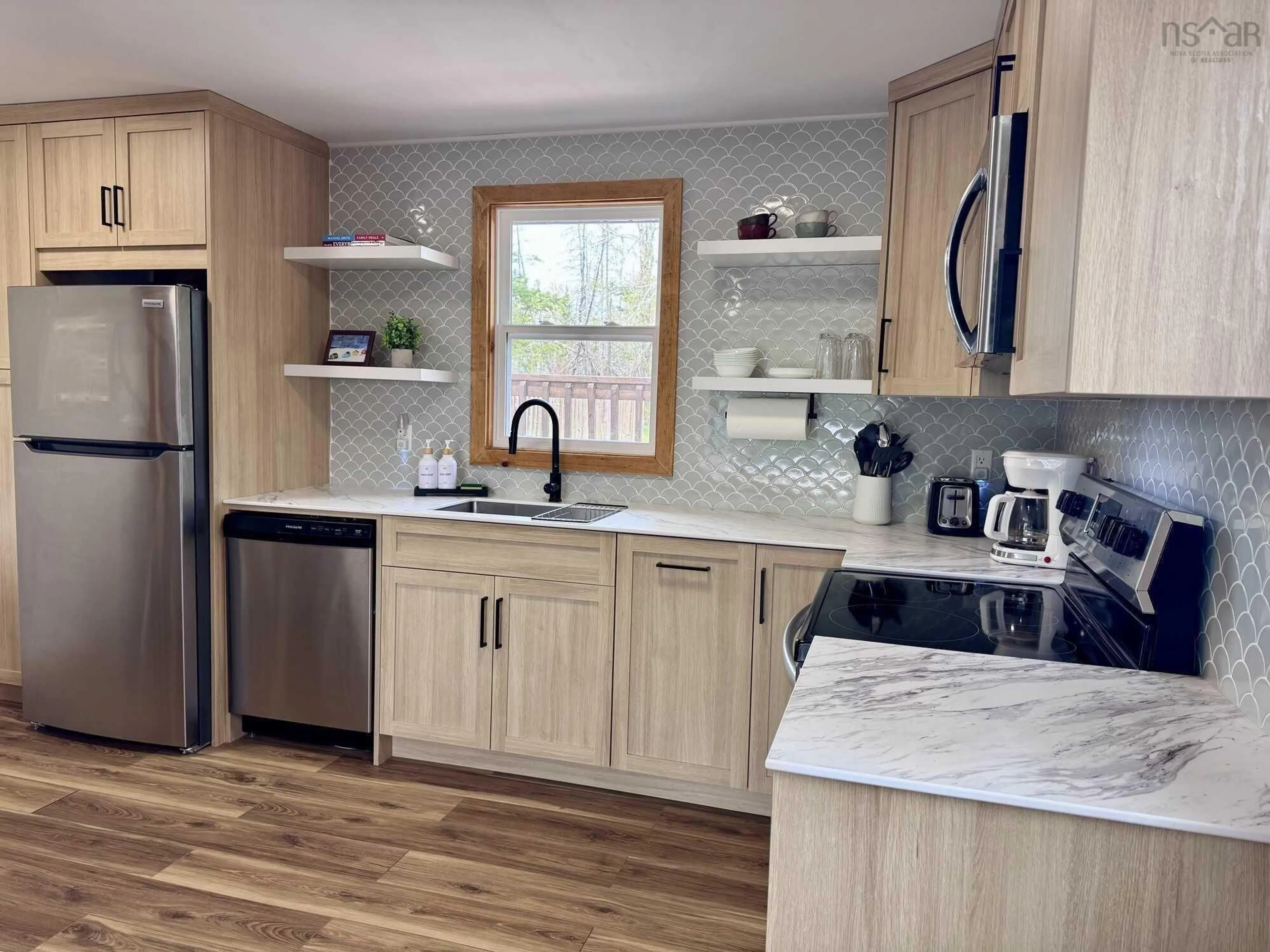 Open concept kitchen, ceramic/tile floor for 1156 Tattrie Settlement Rd, French River Nova Scotia B0K 1V0