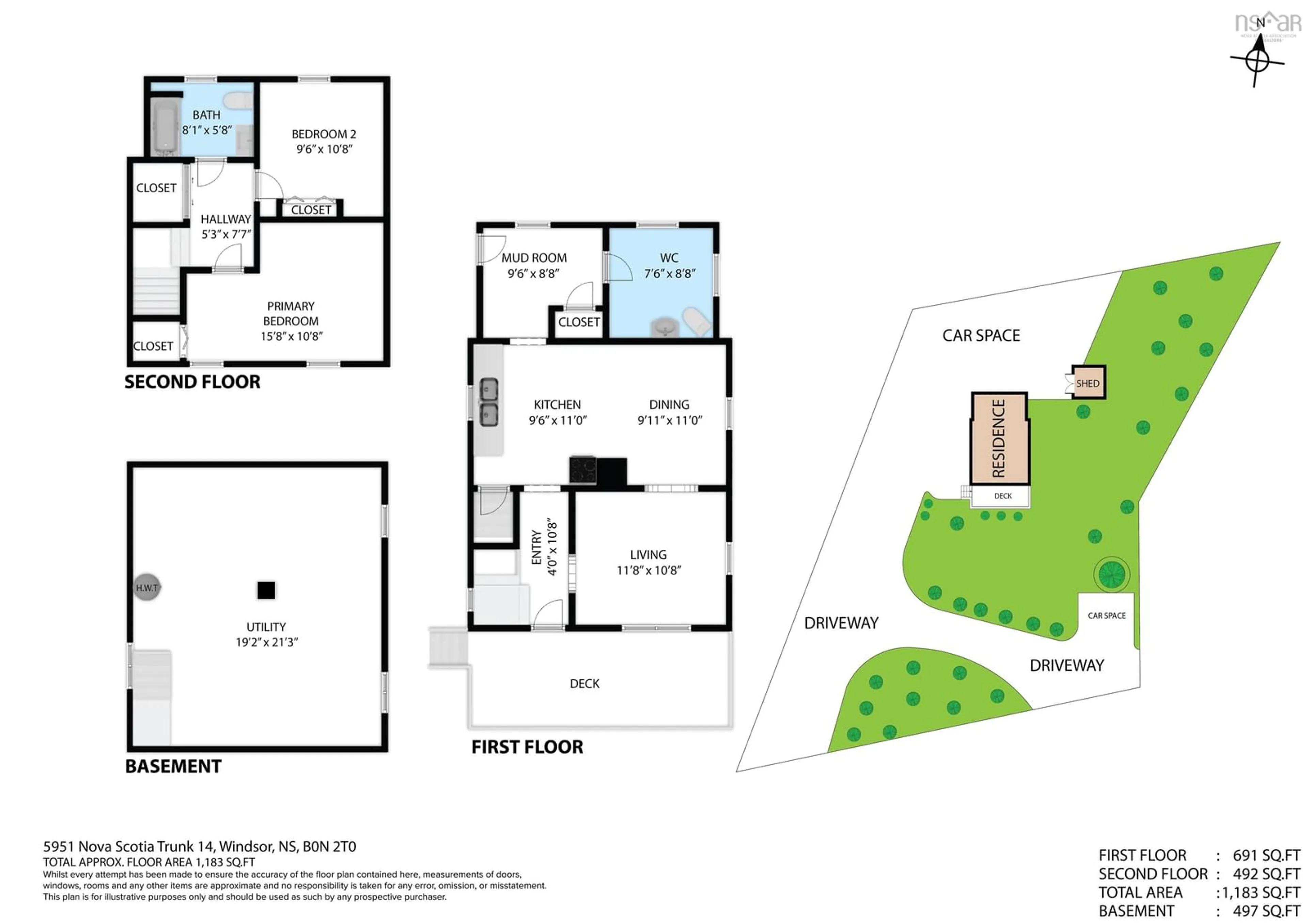 Floor plan for 5951 Highway 14, Garlands Crossing Nova Scotia B0N 2T0