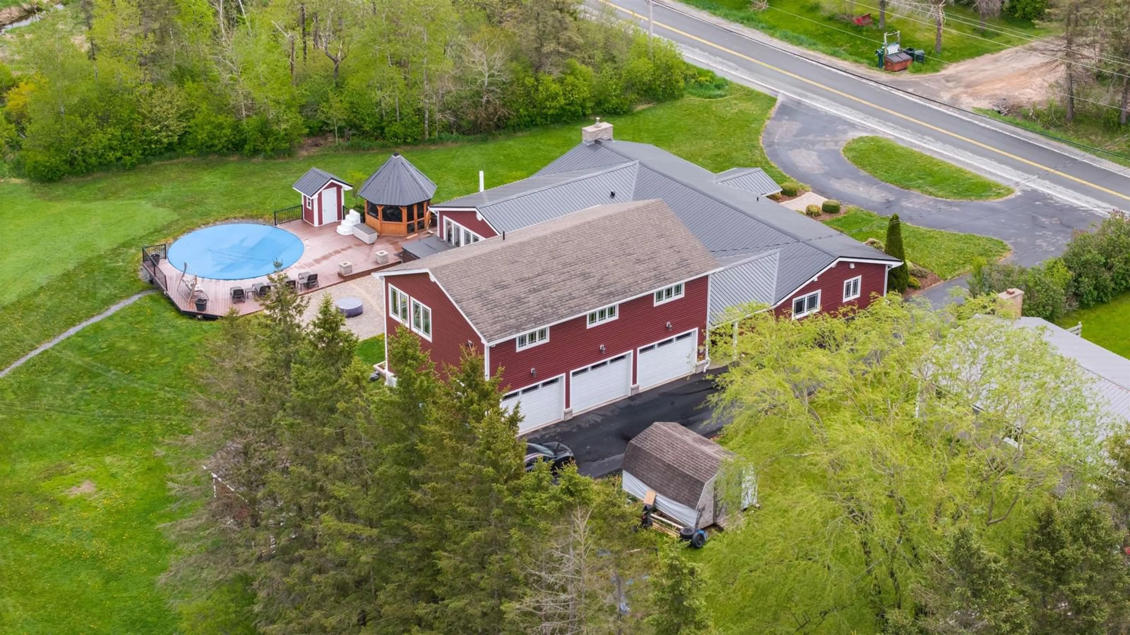 A pic from outside/outdoor area/front of a property/back of a property/a pic from drone, building for 8805 Highway 14, Hardwood Lands Nova Scotia B0N 1Y0
