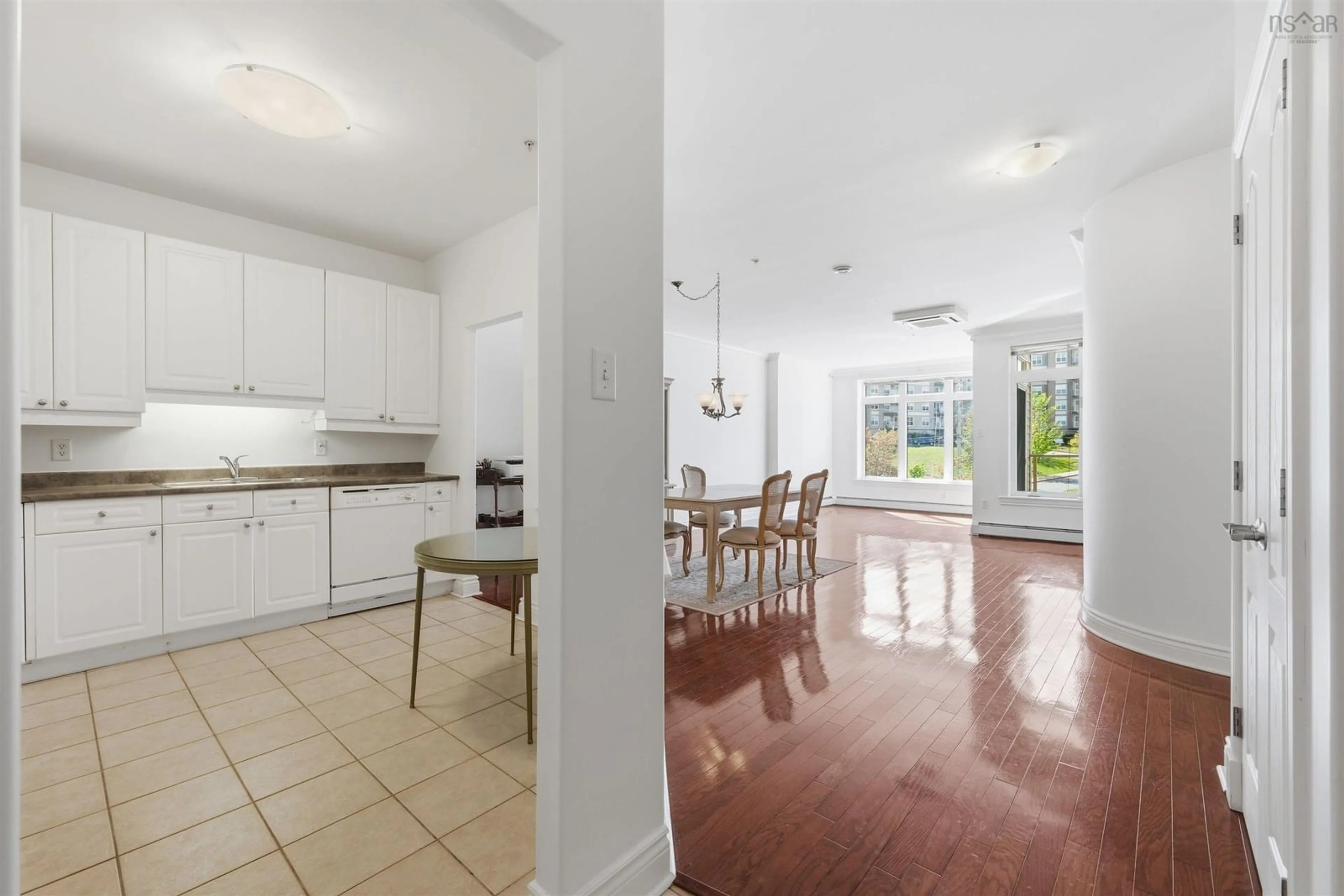 Open concept kitchen, ceramic/tile floor for 53 Bedros Lane #202, Bedford Nova Scotia B3M 4X4