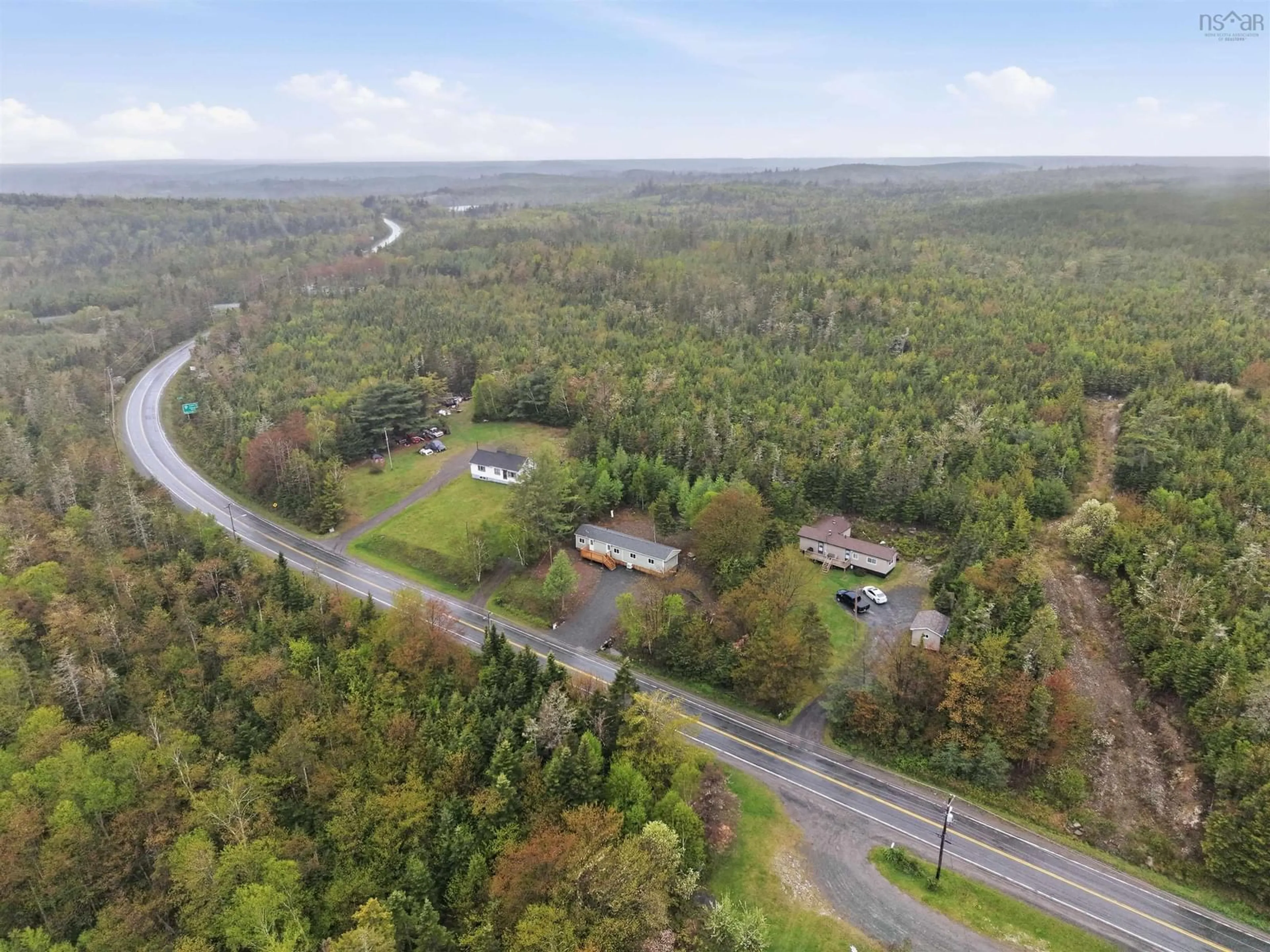 A pic from outside/outdoor area/front of a property/back of a property/a pic from drone, forest/trees view for 21949 Highway 7, Sheet Harbour Nova Scotia B0J 3B0