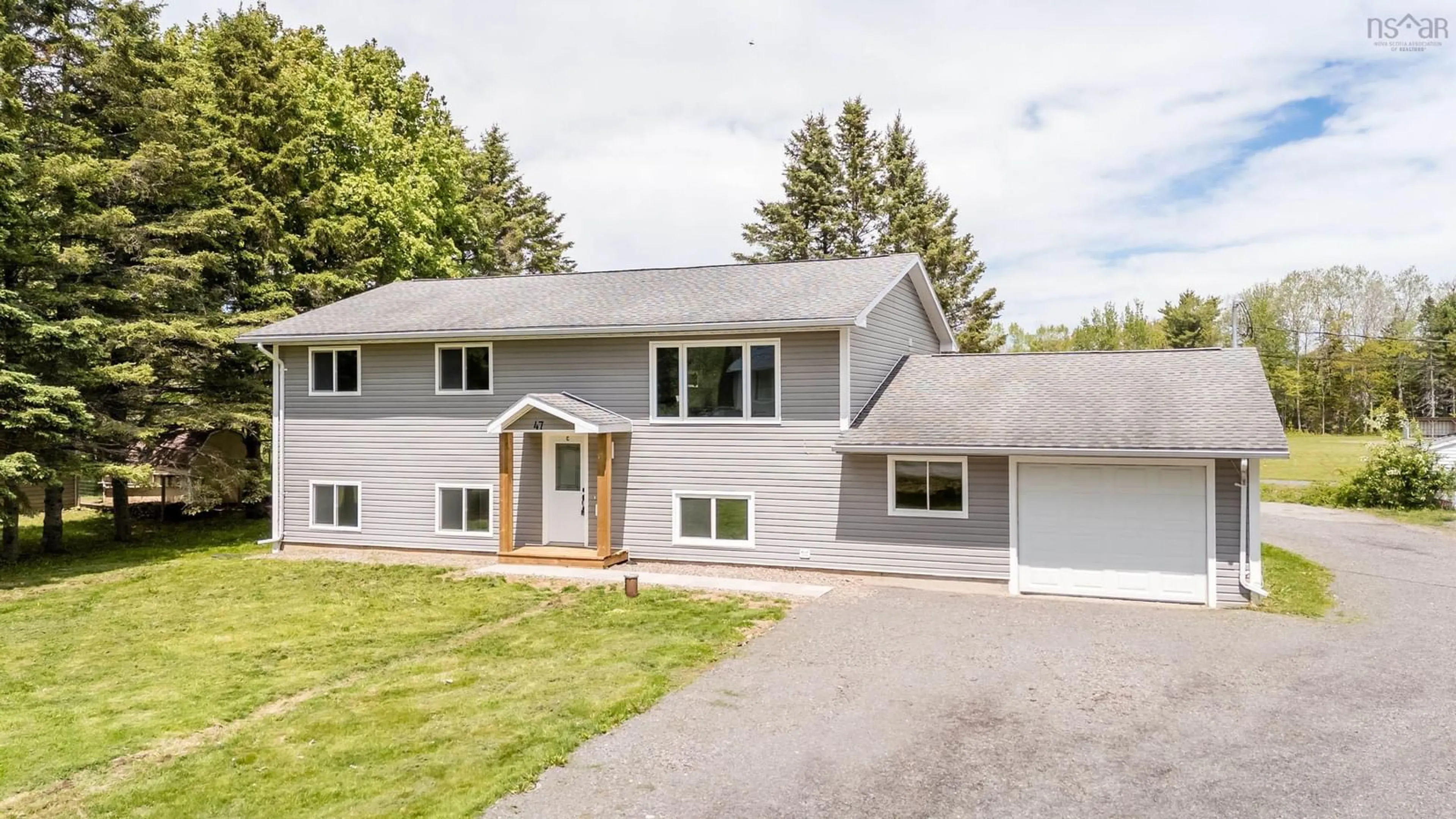 Home with vinyl exterior material, street for 47 Saxon St, Centreville Nova Scotia B0P 1J0