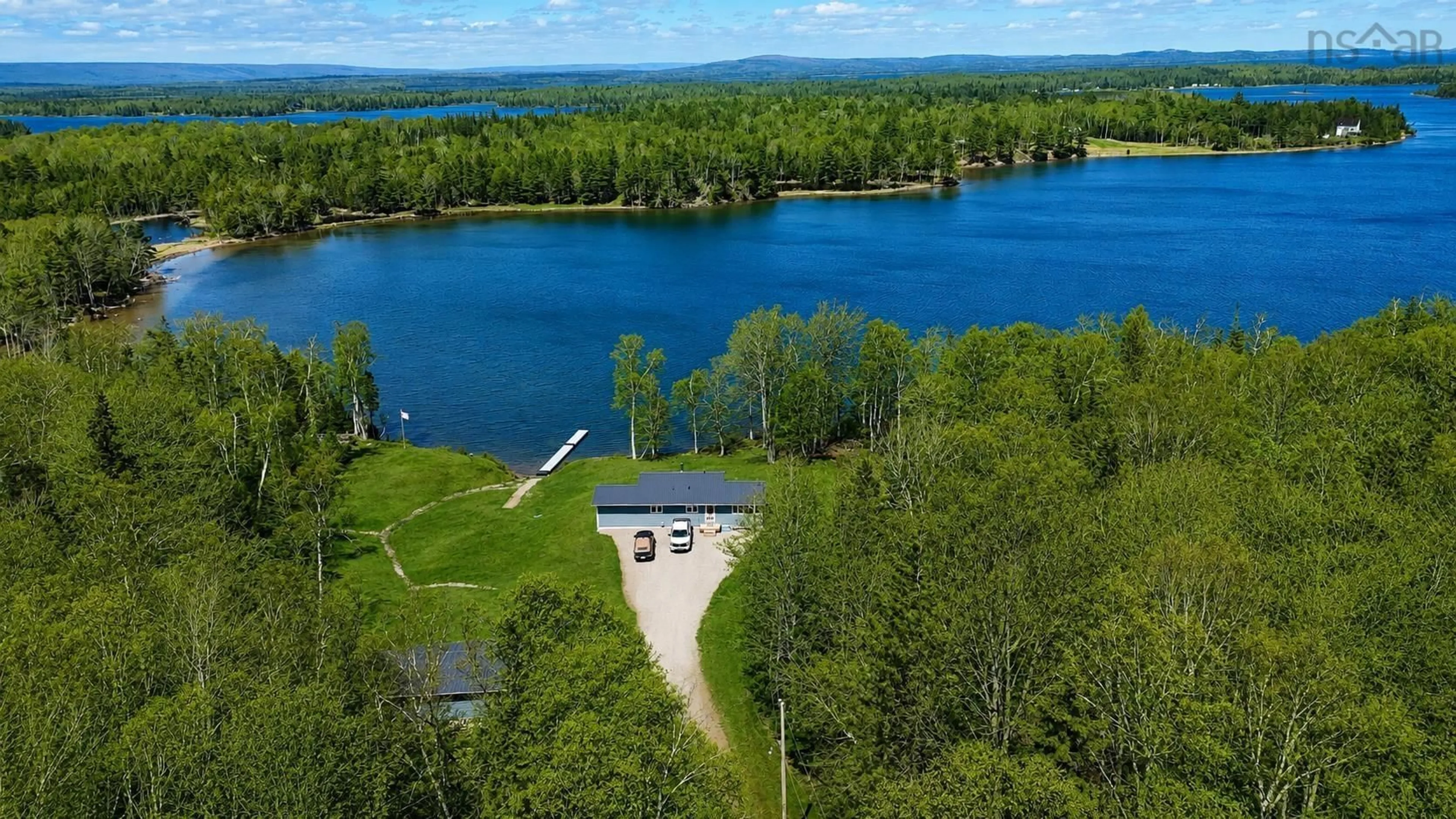 A pic from outside/outdoor area/front of a property/back of a property/a pic from drone, water/lake/river/ocean view for 7212 Marble Mountain Road, Marble Mountain Nova Scotia B0E 2Y0