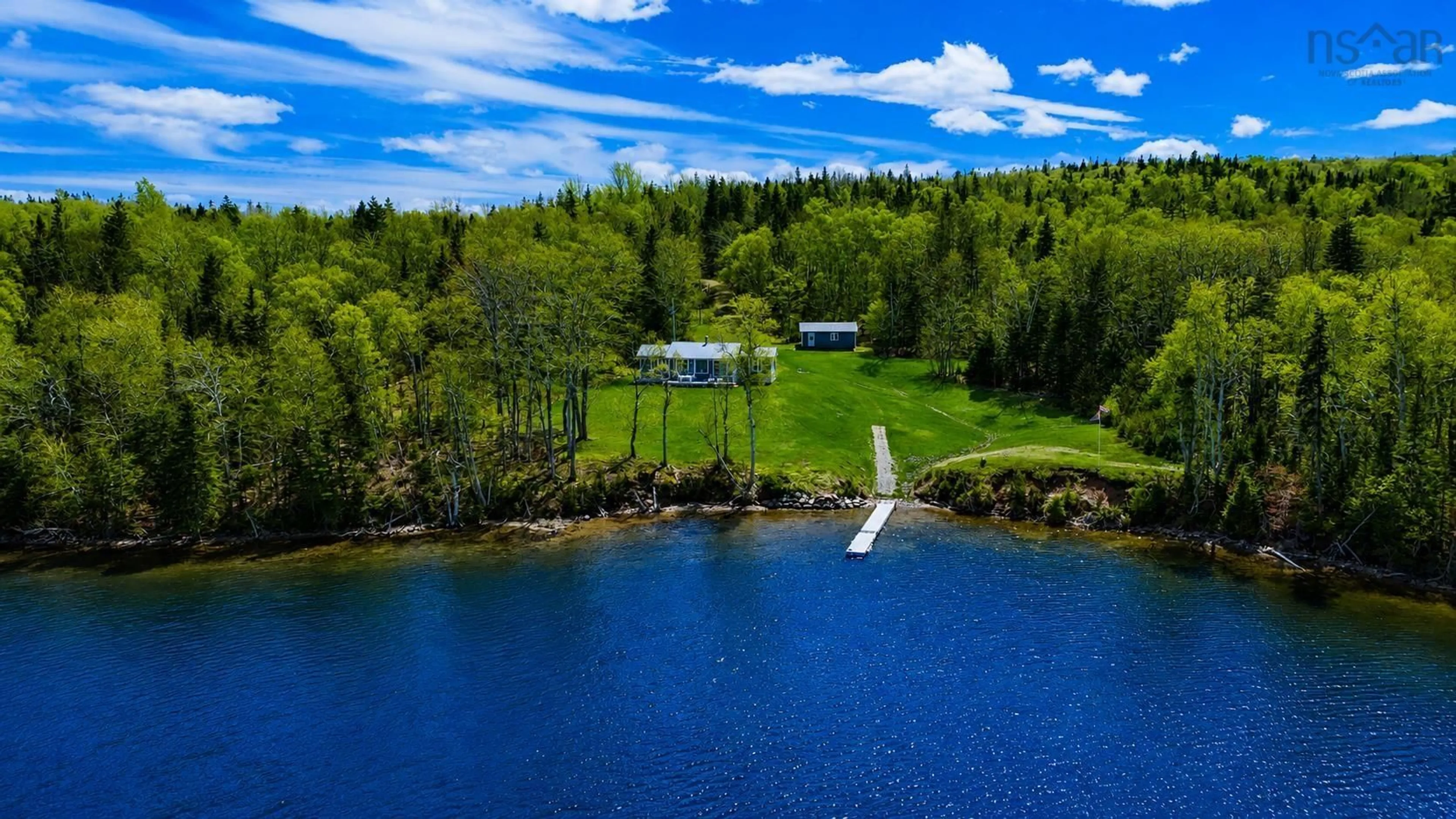 A pic from outside/outdoor area/front of a property/back of a property/a pic from drone, water/lake/river/ocean view for 7212 Marble Mountain Road, Marble Mountain Nova Scotia B0E 2Y0