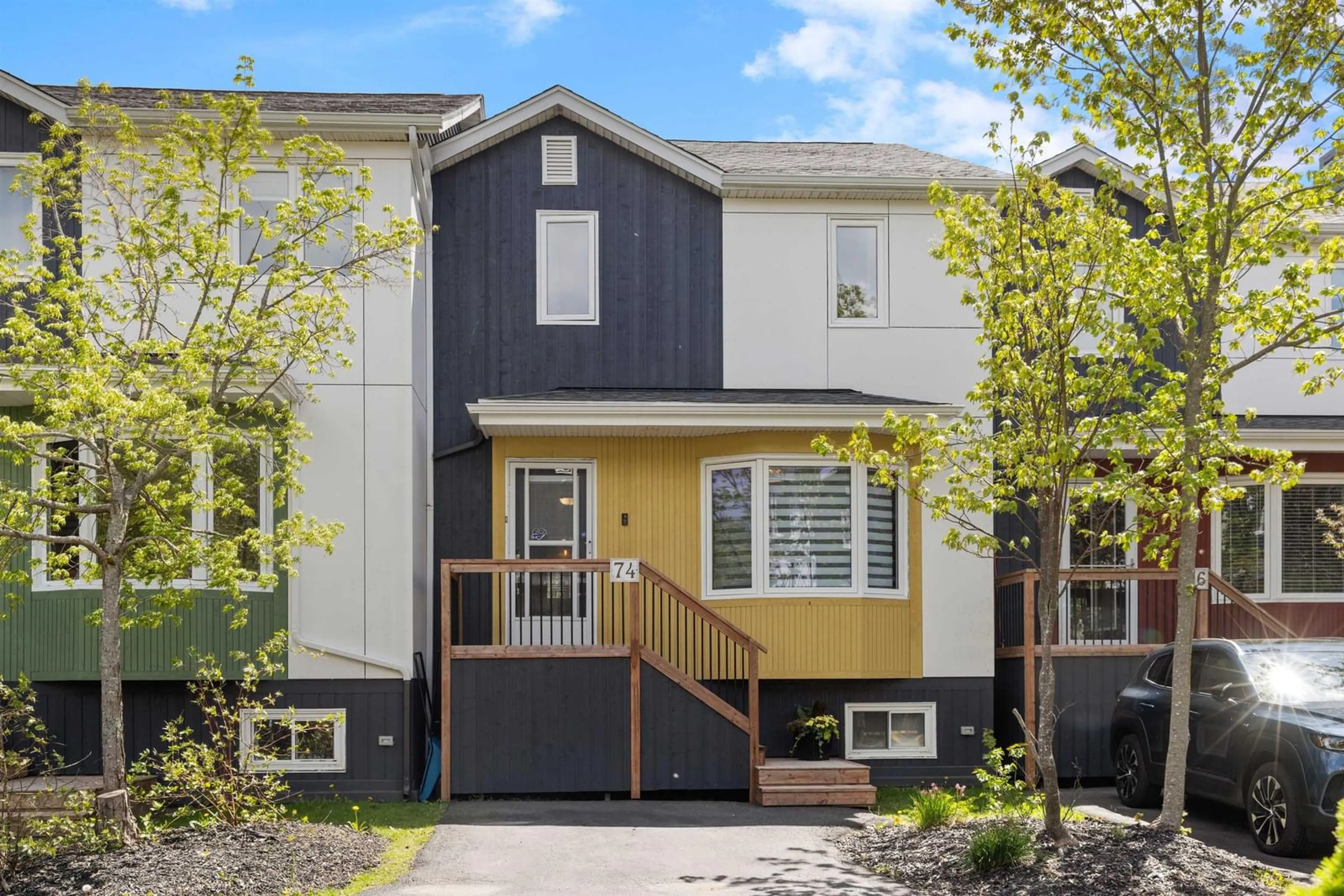 Home with vinyl exterior material, street for 74 Attenborough Crt, Halifax Nova Scotia B3M 4C2