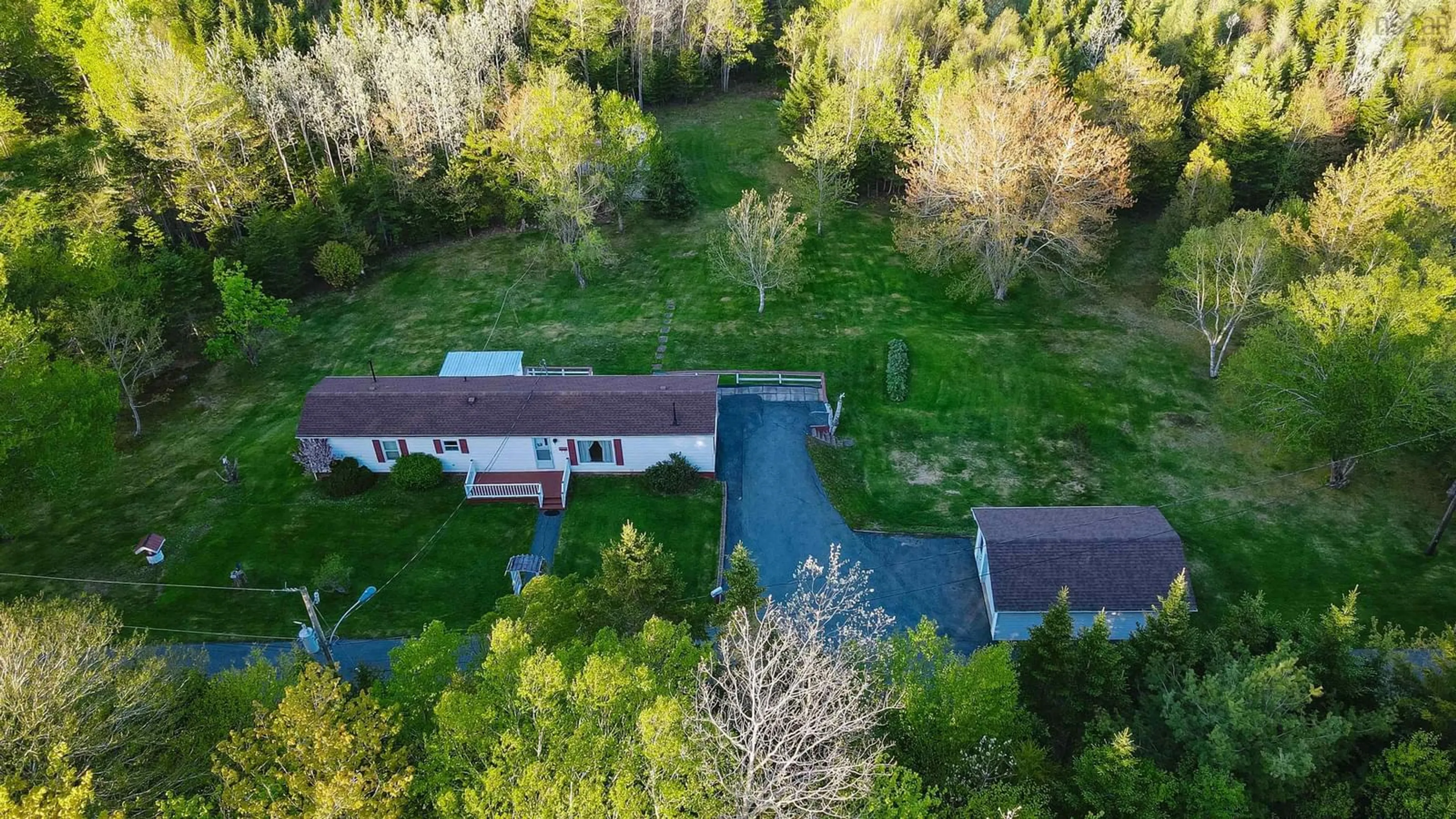 A pic from outside/outdoor area/front of a property/back of a property/a pic from drone, forest/trees view for 209 South Uniacke Rd, Mount Uniacke Nova Scotia B0N 1Z0
