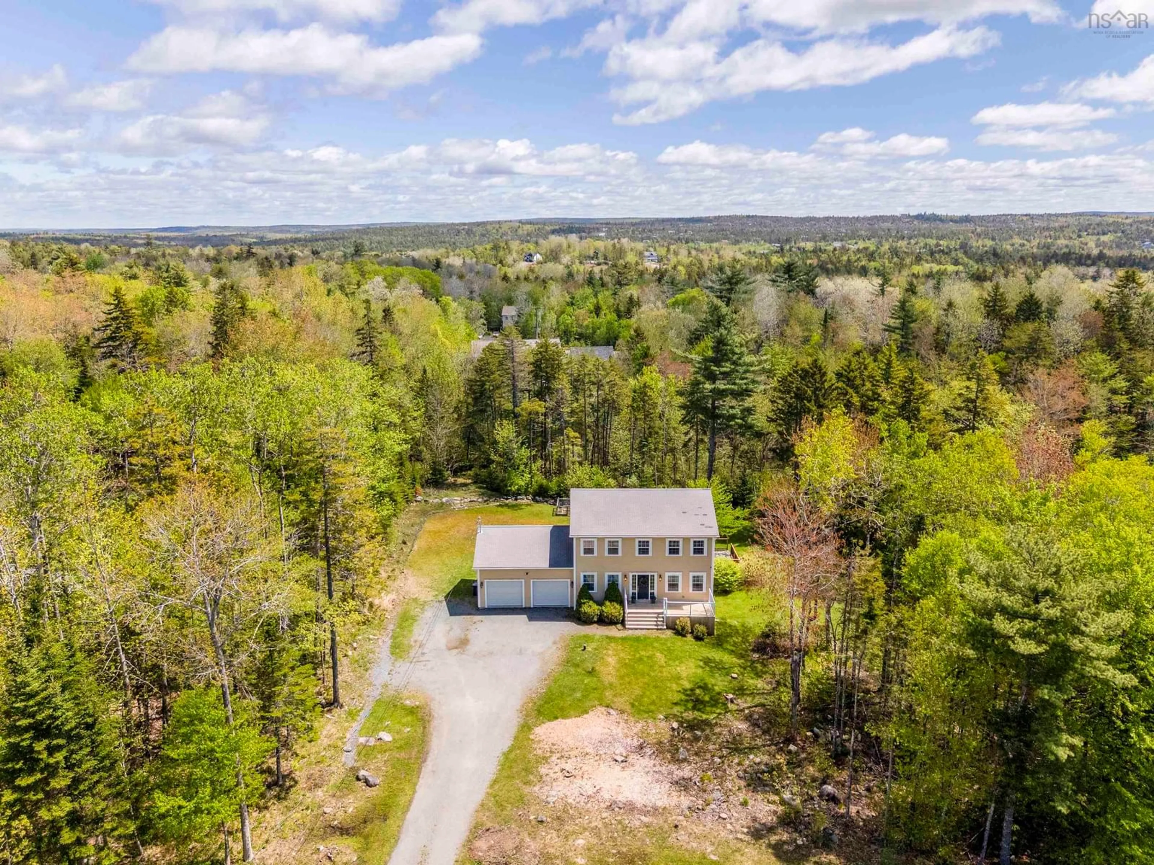 A pic from outside/outdoor area/front of a property/back of a property/a pic from drone, forest/trees view for 85 Heatherglen Drive, Beaver Bank Nova Scotia B4G 0A2