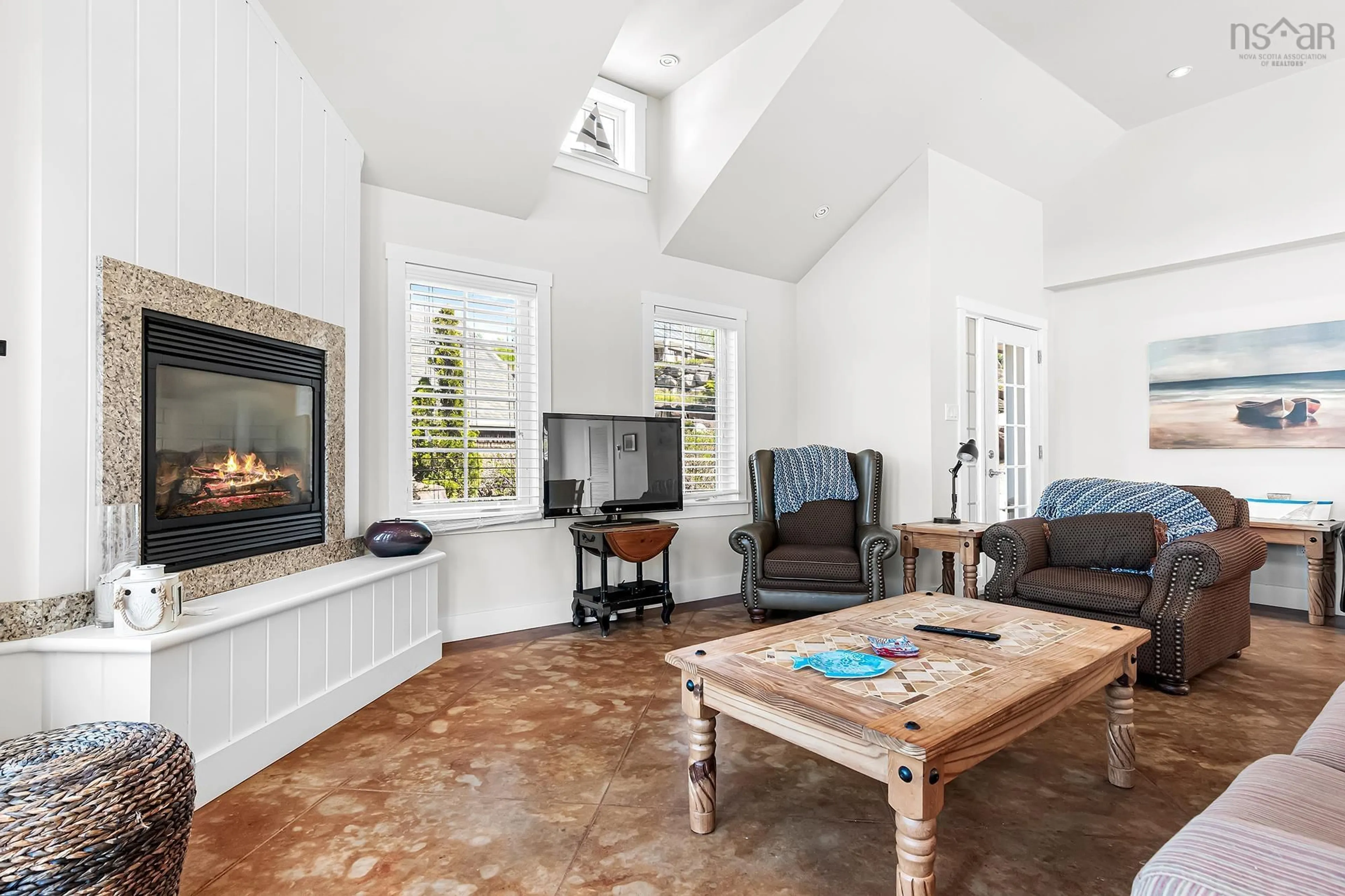 Living room with furniture, ceramic/tile floor for 6 Safe Harbour Close #5, Deep Cove Nova Scotia B0J 1T0