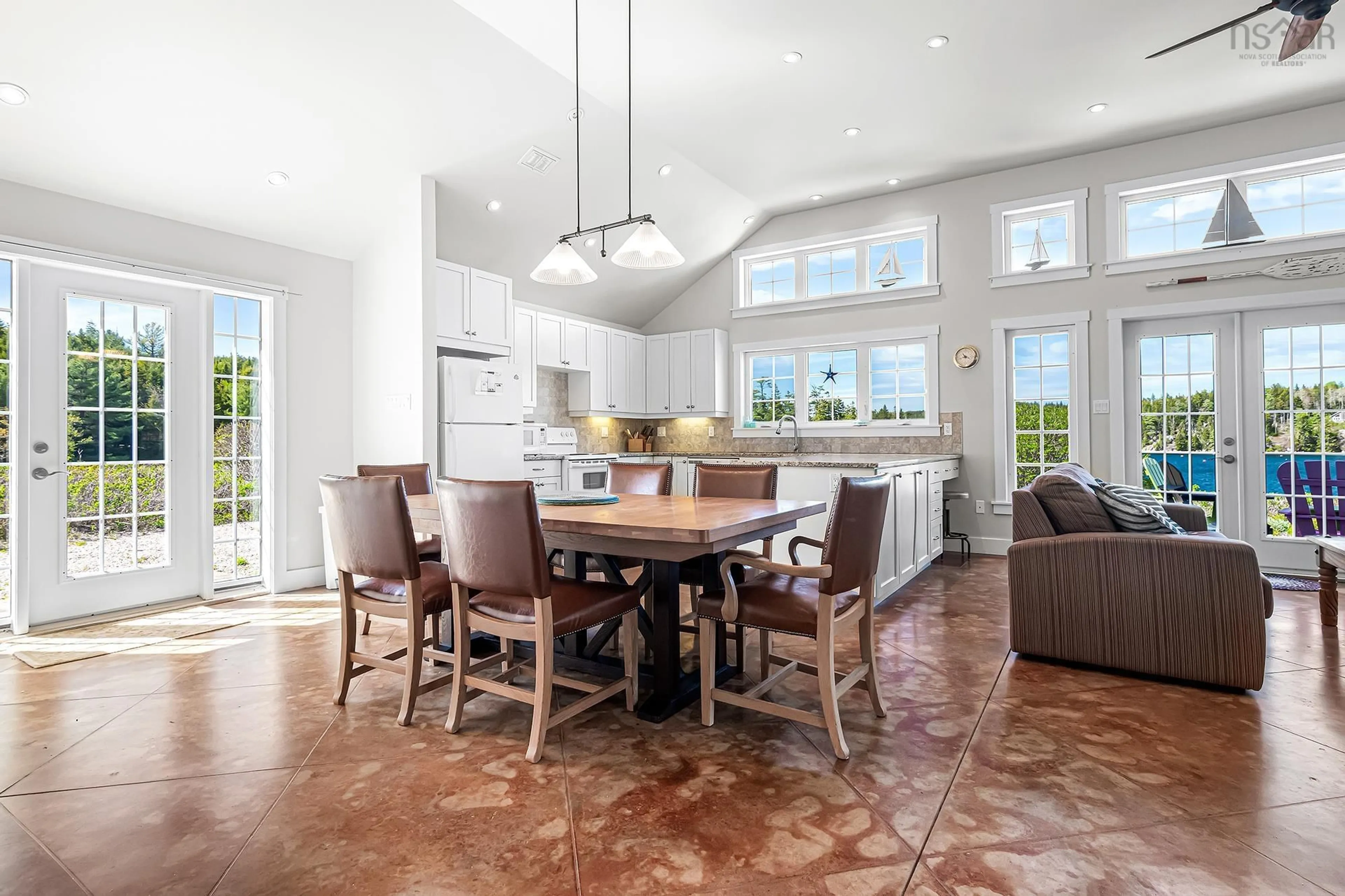 Open concept kitchen, ceramic/tile floor for 6 Safe Harbour Close #5, Deep Cove Nova Scotia B0J 1T0