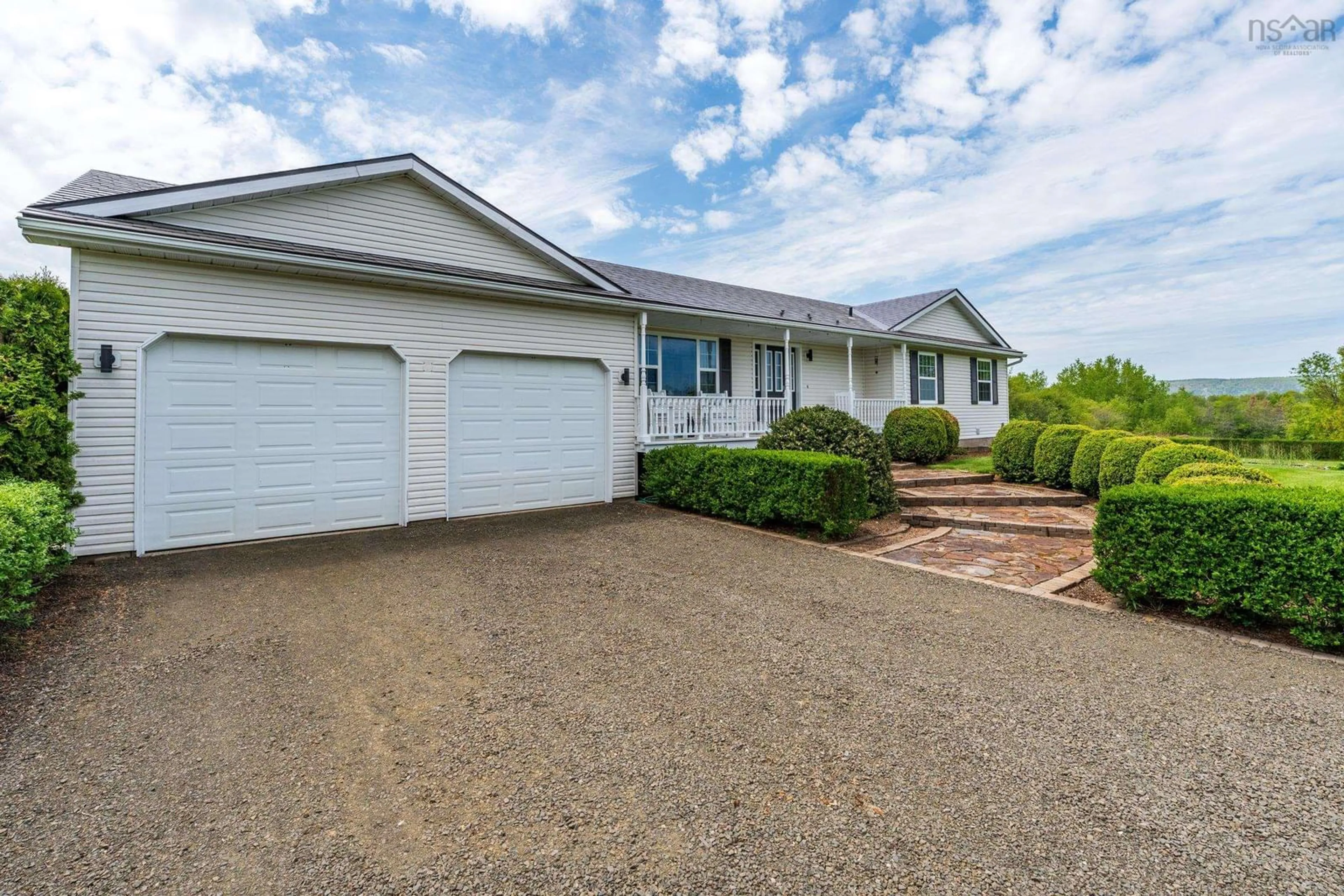Home with vinyl exterior material, street for 1789 Highway 201, Round Hill Nova Scotia B0S 1C0