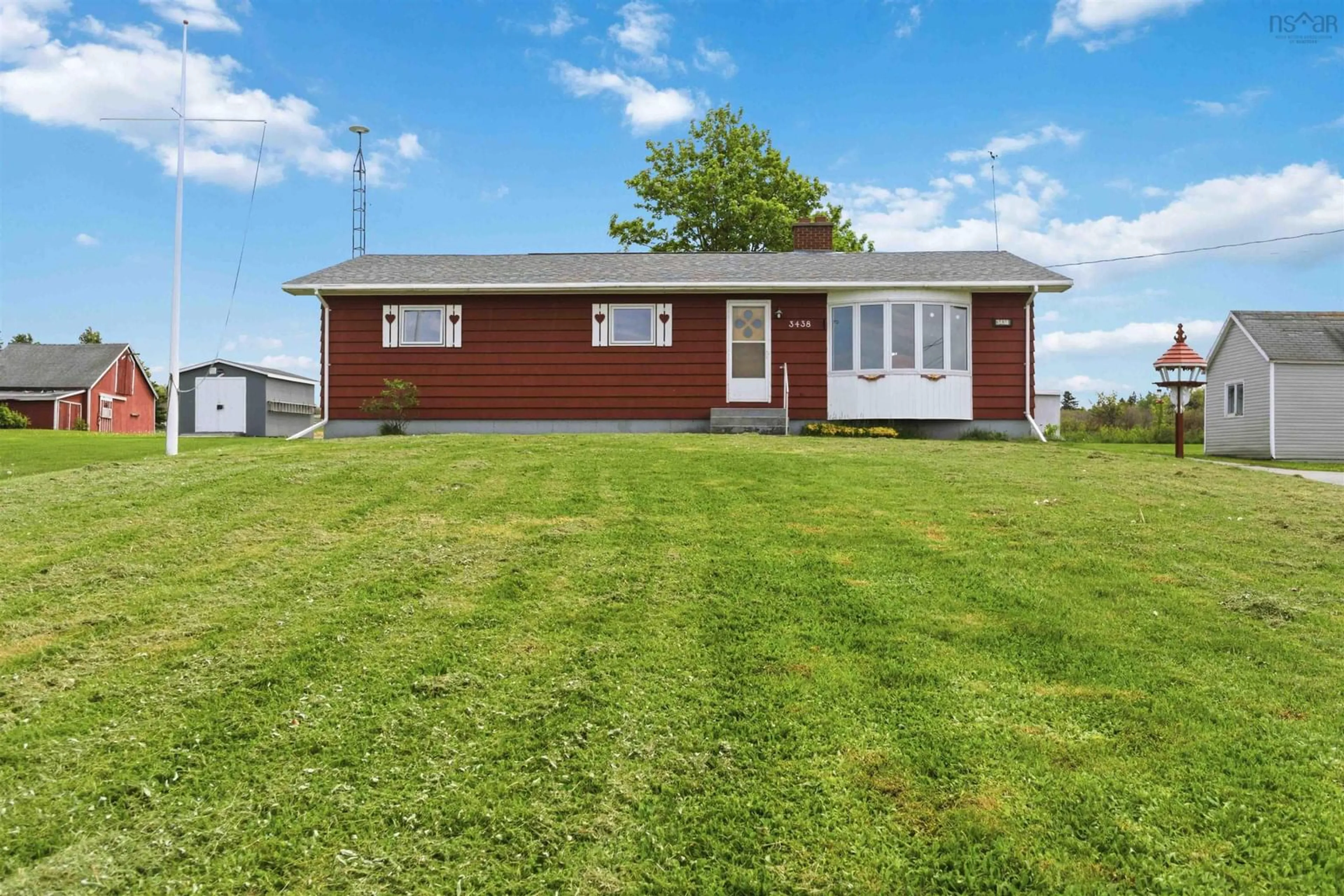 A pic from outside/outdoor area/front of a property/back of a property/a pic from drone, unknown for 3438 Highway 1, Belliveaus Cove Nova Scotia B0W 3T0