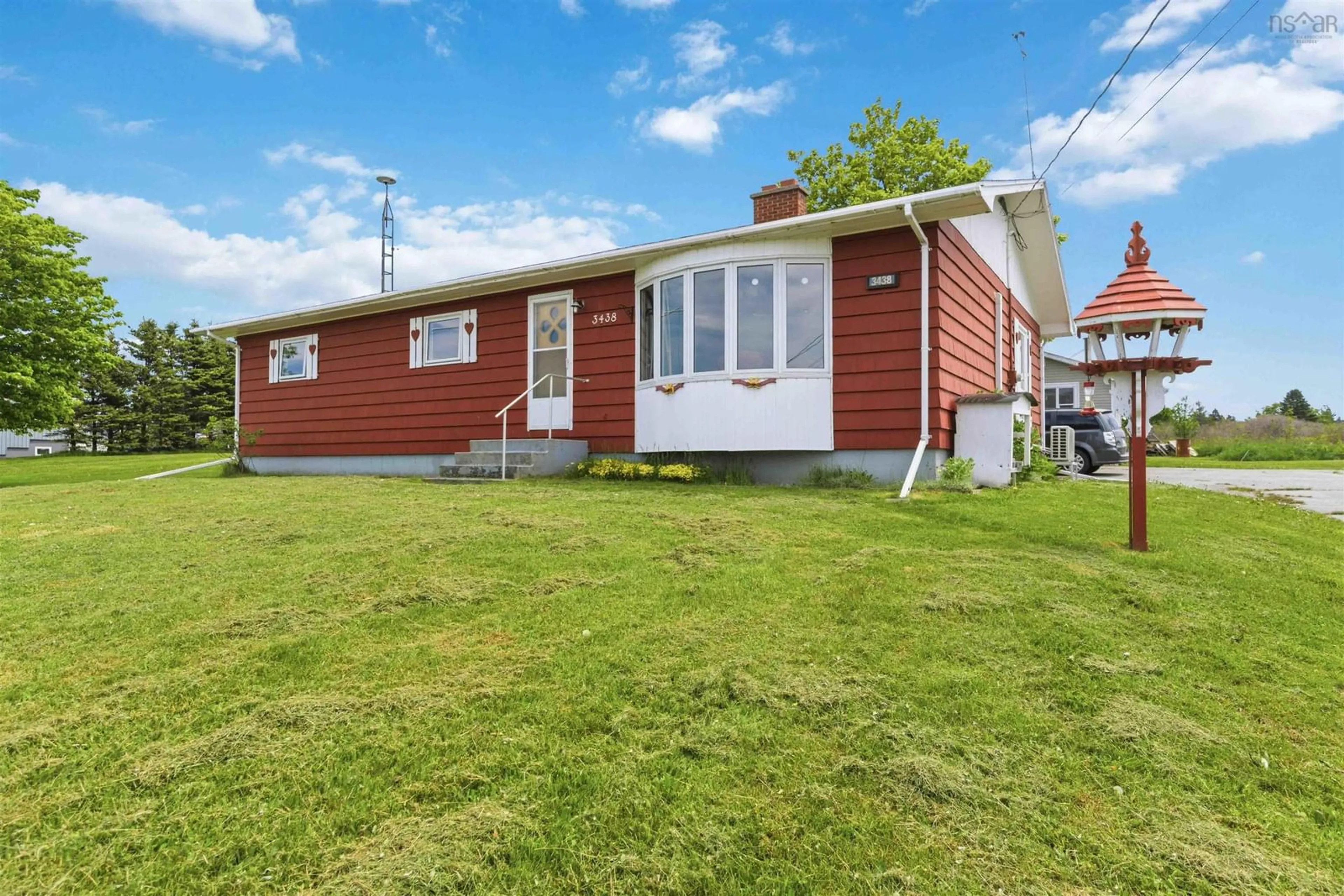 A pic from outside/outdoor area/front of a property/back of a property/a pic from drone, building for 3438 Highway 1, Belliveaus Cove Nova Scotia B0W 3T0