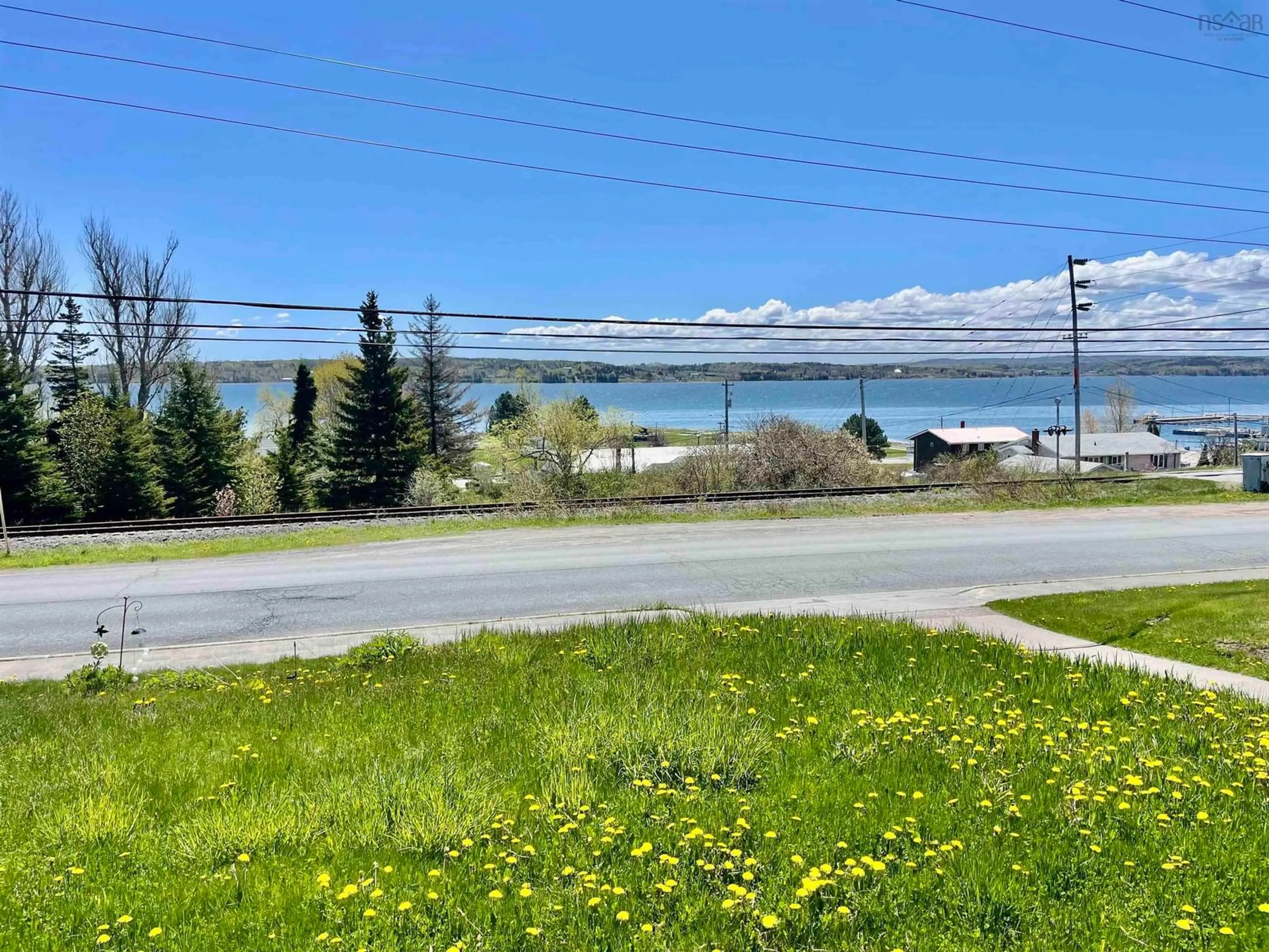 A pic from outside/outdoor area/front of a property/back of a property/a pic from drone, water/lake/river/ocean view for 91 Meech Ave, North Sydney Nova Scotia B2A 1R9