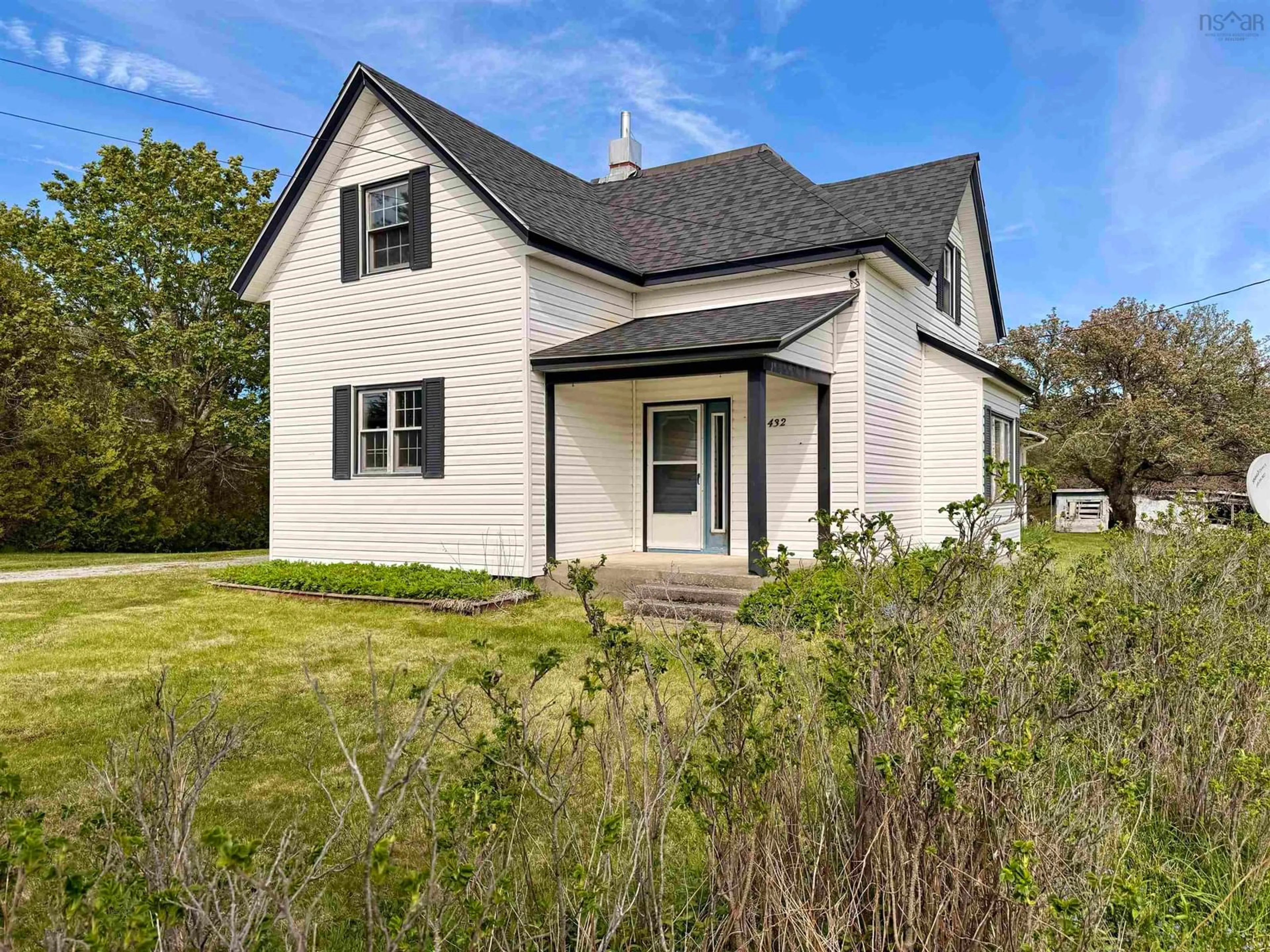 Home with vinyl exterior material, street for 432 Brighton Rd, Lockeport Nova Scotia B0T 1L0