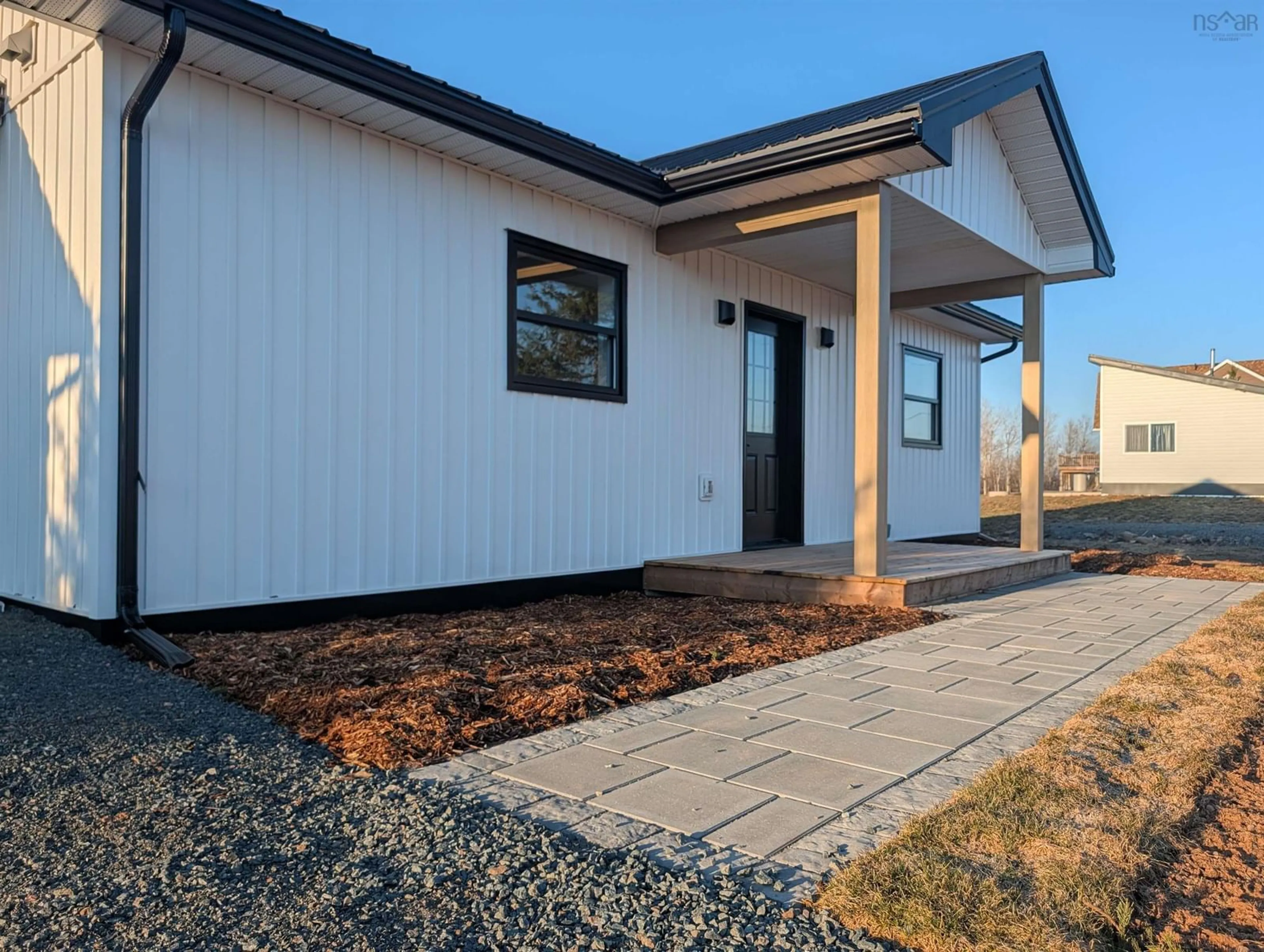 Home with vinyl exterior material, street for 1882 Fox Harbour Rd, Fox Harbour Nova Scotia B0K 1L0