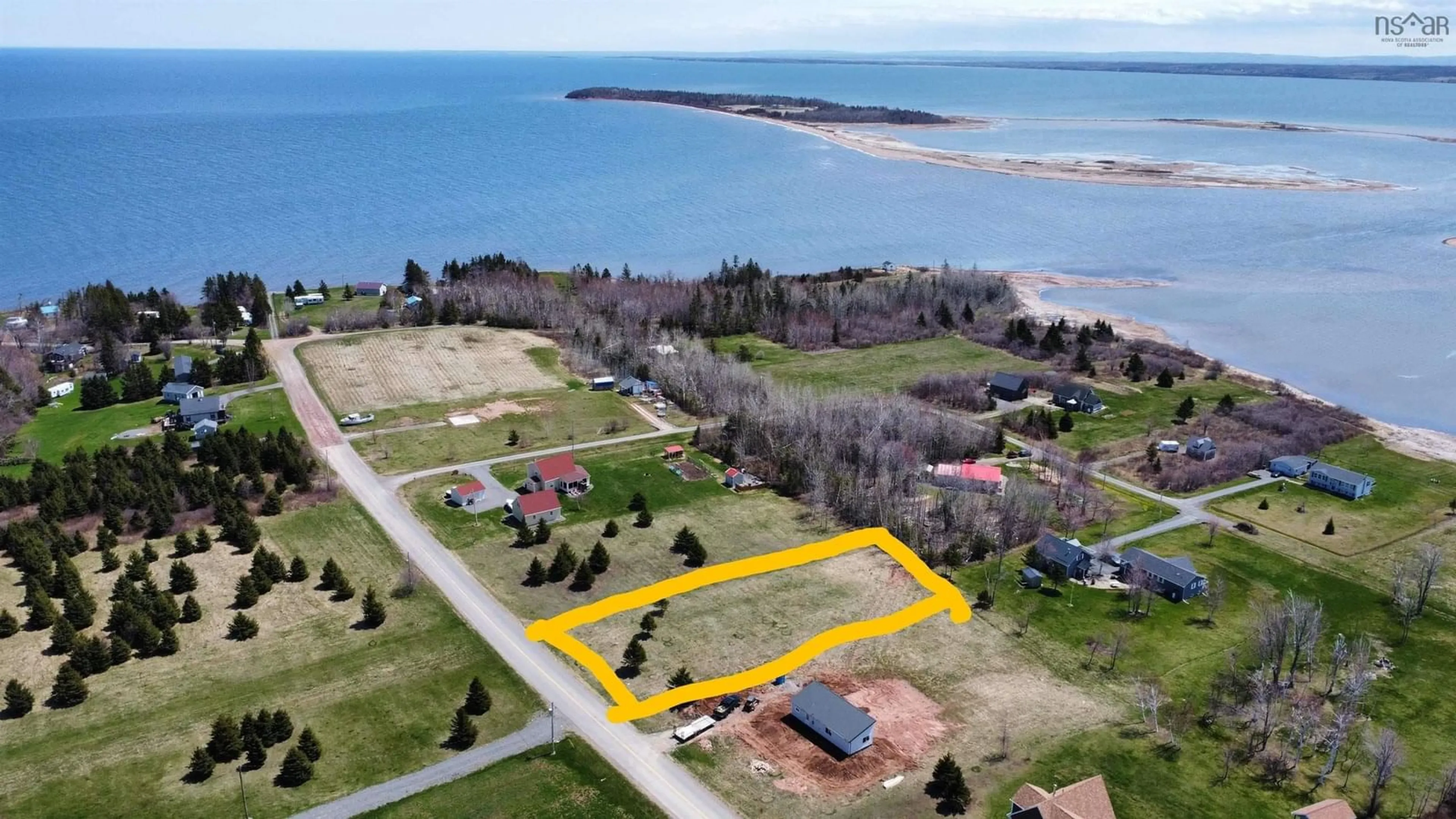 A pic from outside/outdoor area/front of a property/back of a property/a pic from drone, water/lake/river/ocean view for 1882 Fox Harbour Rd, Fox Harbour Nova Scotia B0K 1L0