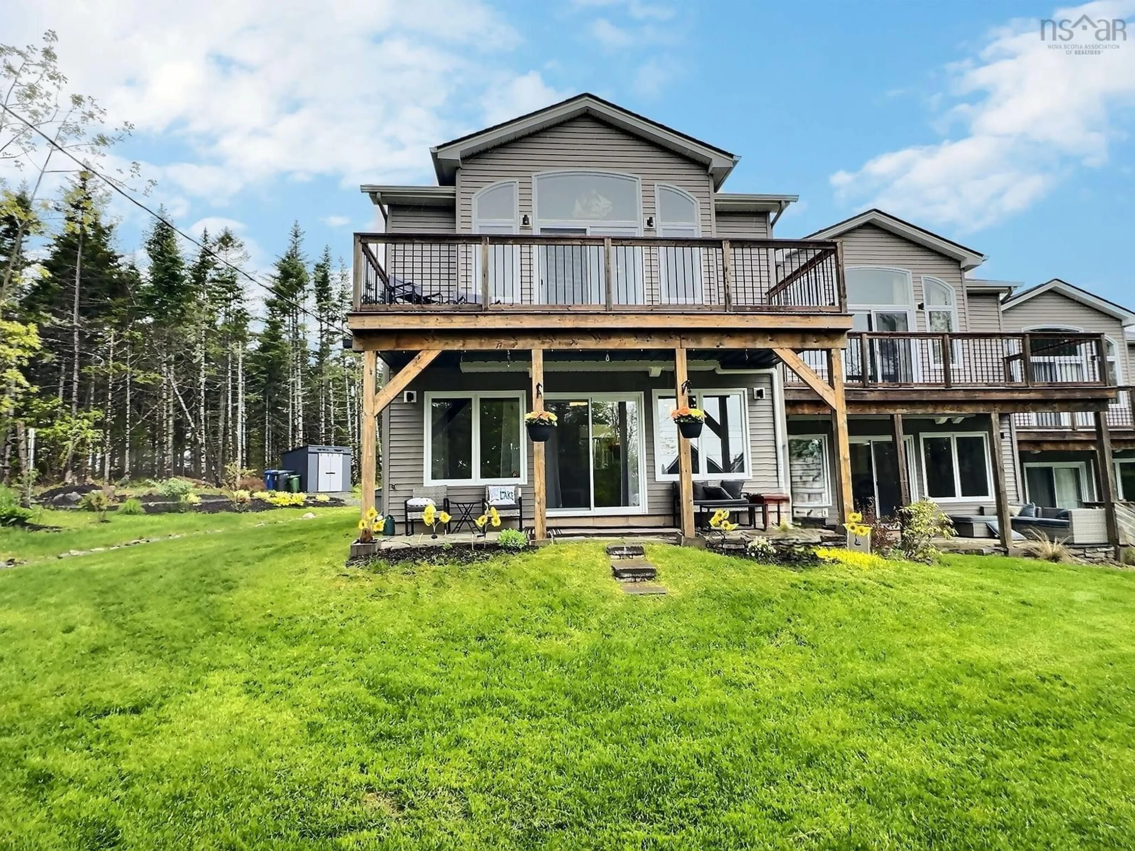 A pic from outside/outdoor area/front of a property/back of a property/a pic from drone, water/lake/river/ocean view for 199 A Stewart Rd #1, Shortts Lake Nova Scotia B0N 2J0