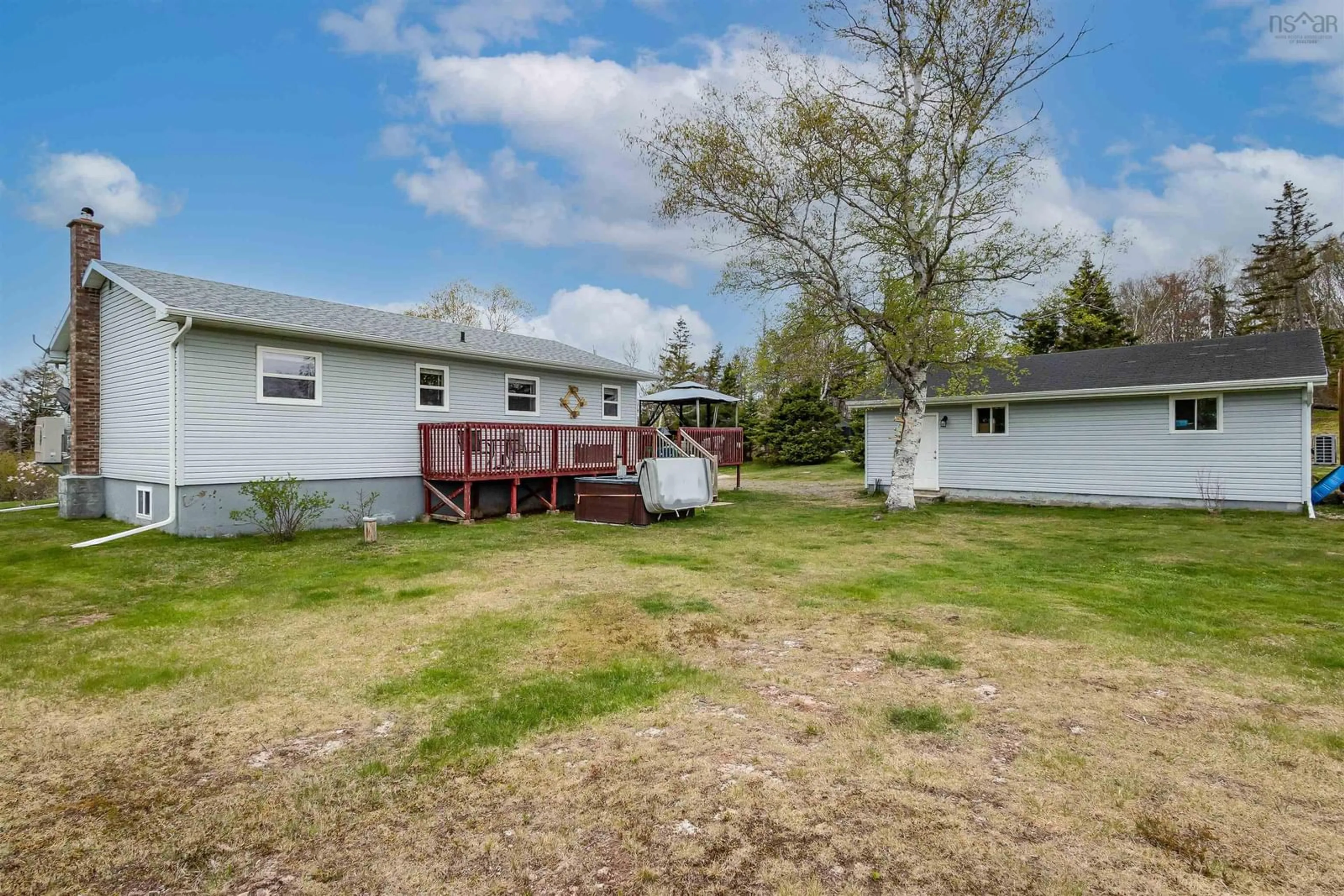 A pic from outside/outdoor area/front of a property/back of a property/a pic from drone, water/lake/river/ocean view for 316 Catalone Gut Rd, Catalone Gut Nova Scotia B1C 2E3