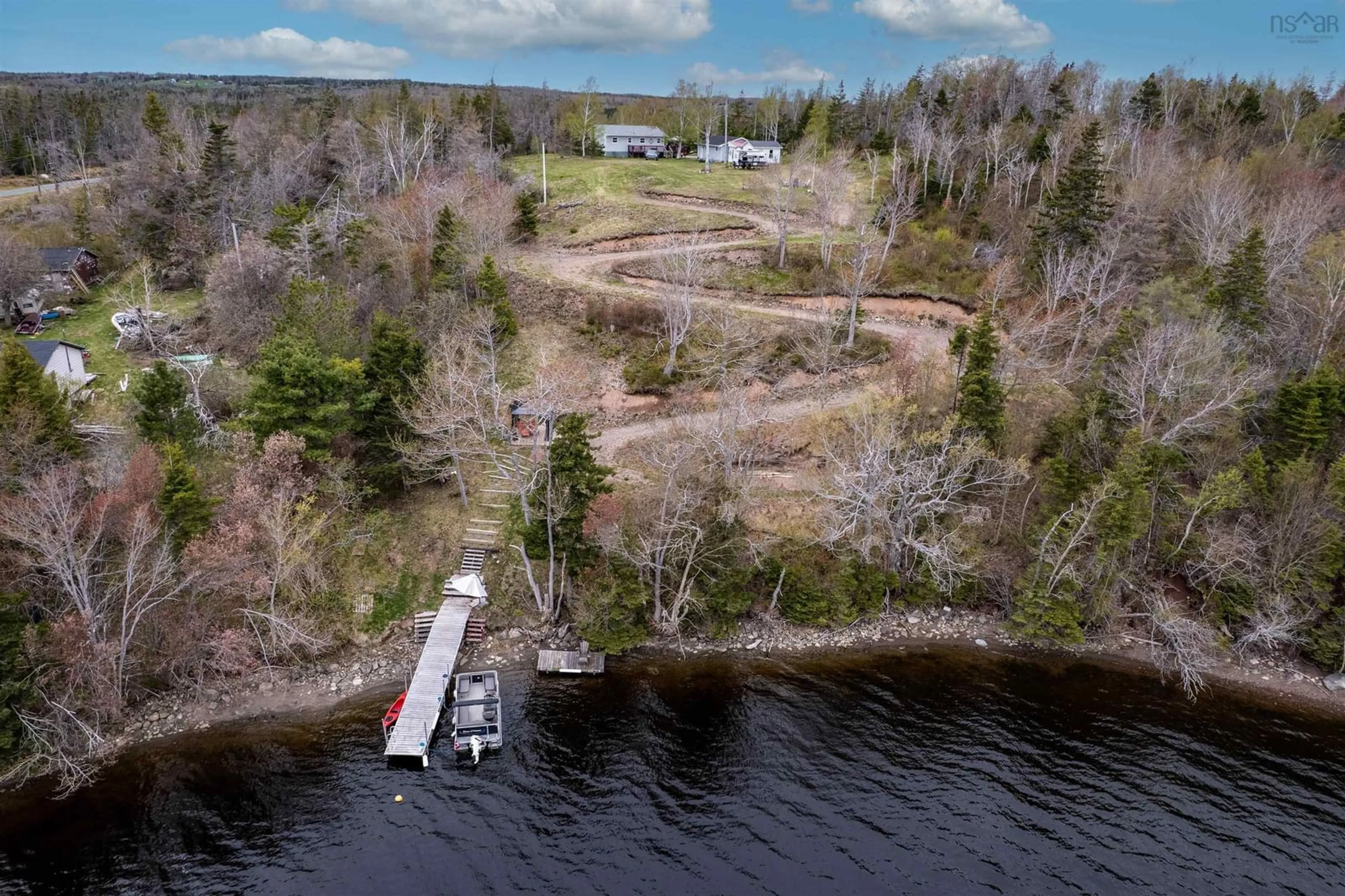 A pic from outside/outdoor area/front of a property/back of a property/a pic from drone, water/lake/river/ocean view for 316 Catalone Gut Rd, Catalone Gut Nova Scotia B1C 2E3