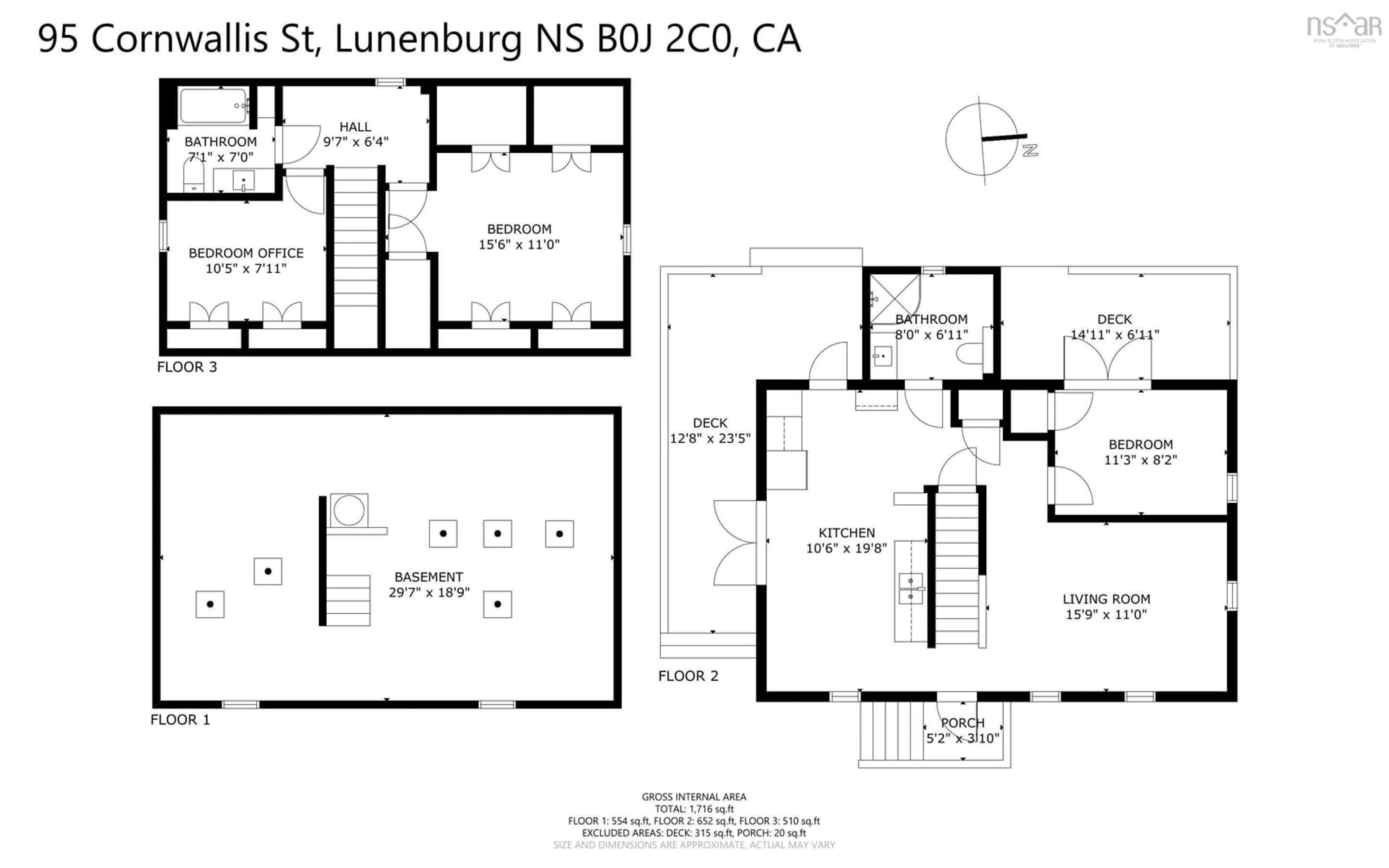 Floor plan for 95 Cornwallis St, Lunenburg Nova Scotia B0J 2C0