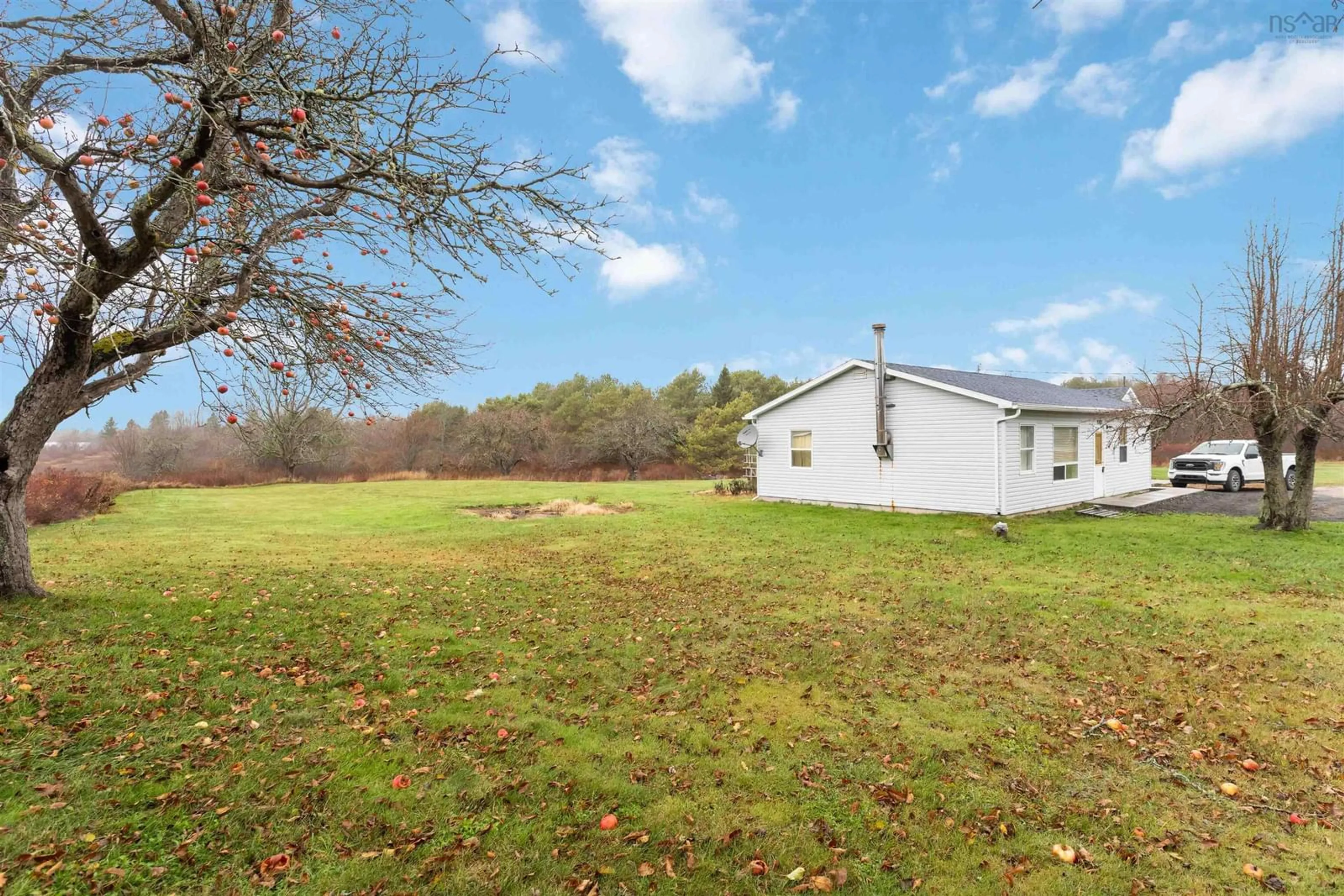 A pic from outside/outdoor area/front of a property/back of a property/a pic from drone, water/lake/river/ocean view for 3321 Highway 201, Centrelea Nova Scotia B0S 1C0