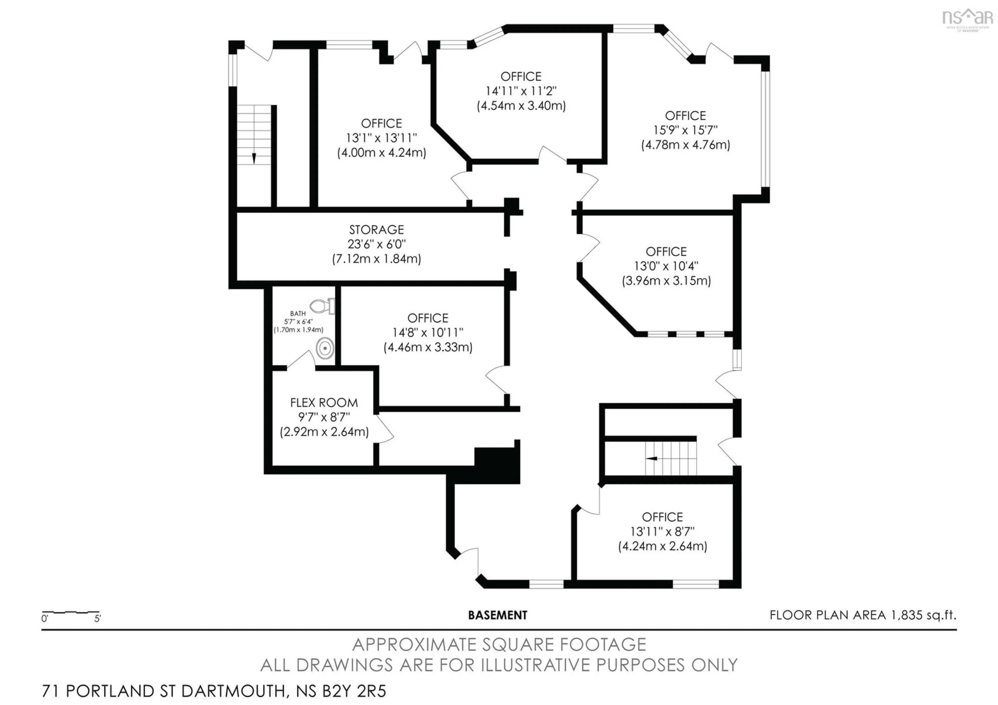 Floor plan for 71/75 Portland St, Dartmouth Nova Scotia B2Y 1H5