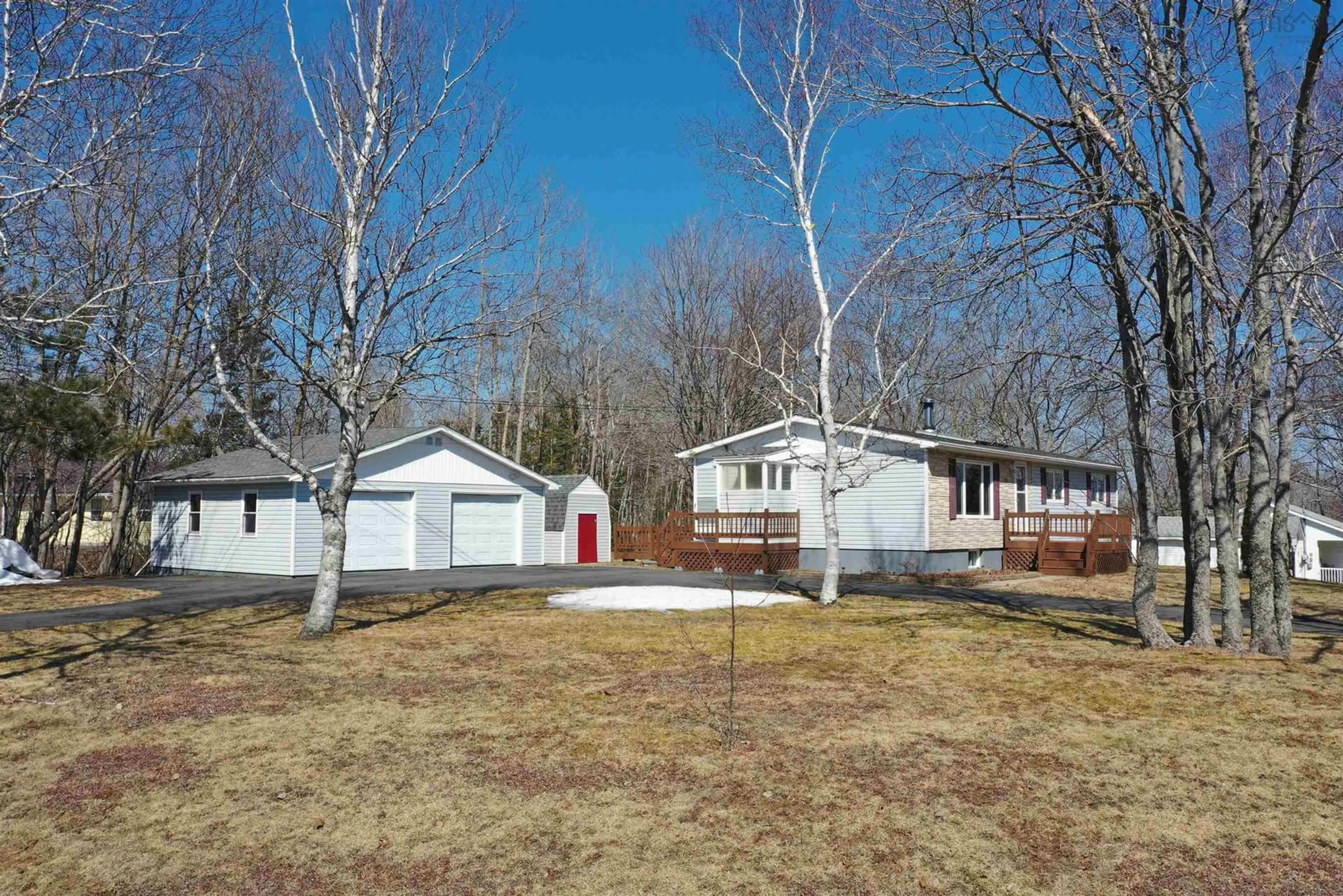 A pic from outside/outdoor area/front of a property/back of a property/a pic from drone, unknown for 73 Westview Dr, Mount William Nova Scotia B2H 5C6