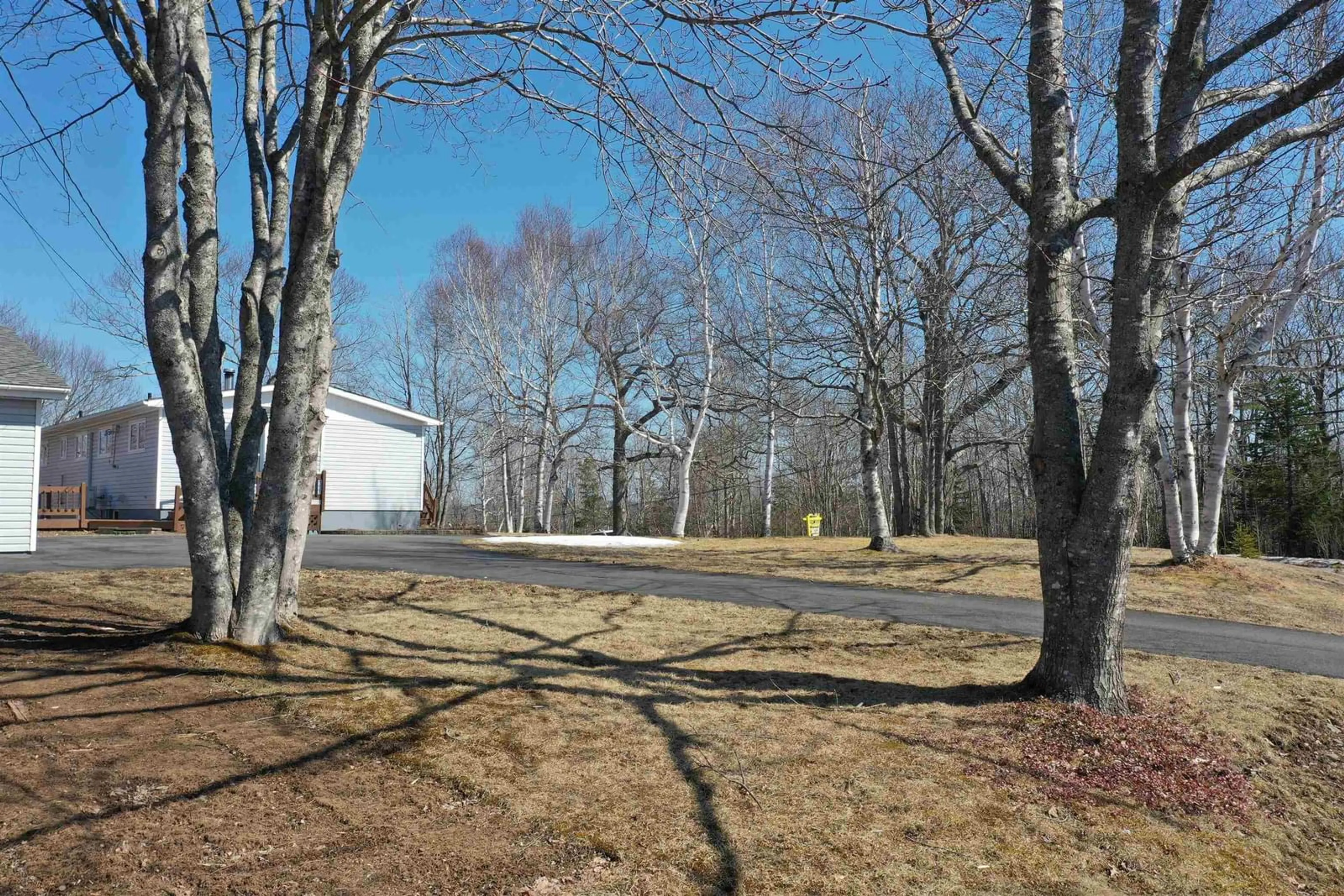 Patio, forest/trees view for 73 Westview Dr, Mount William Nova Scotia B2H 5C6