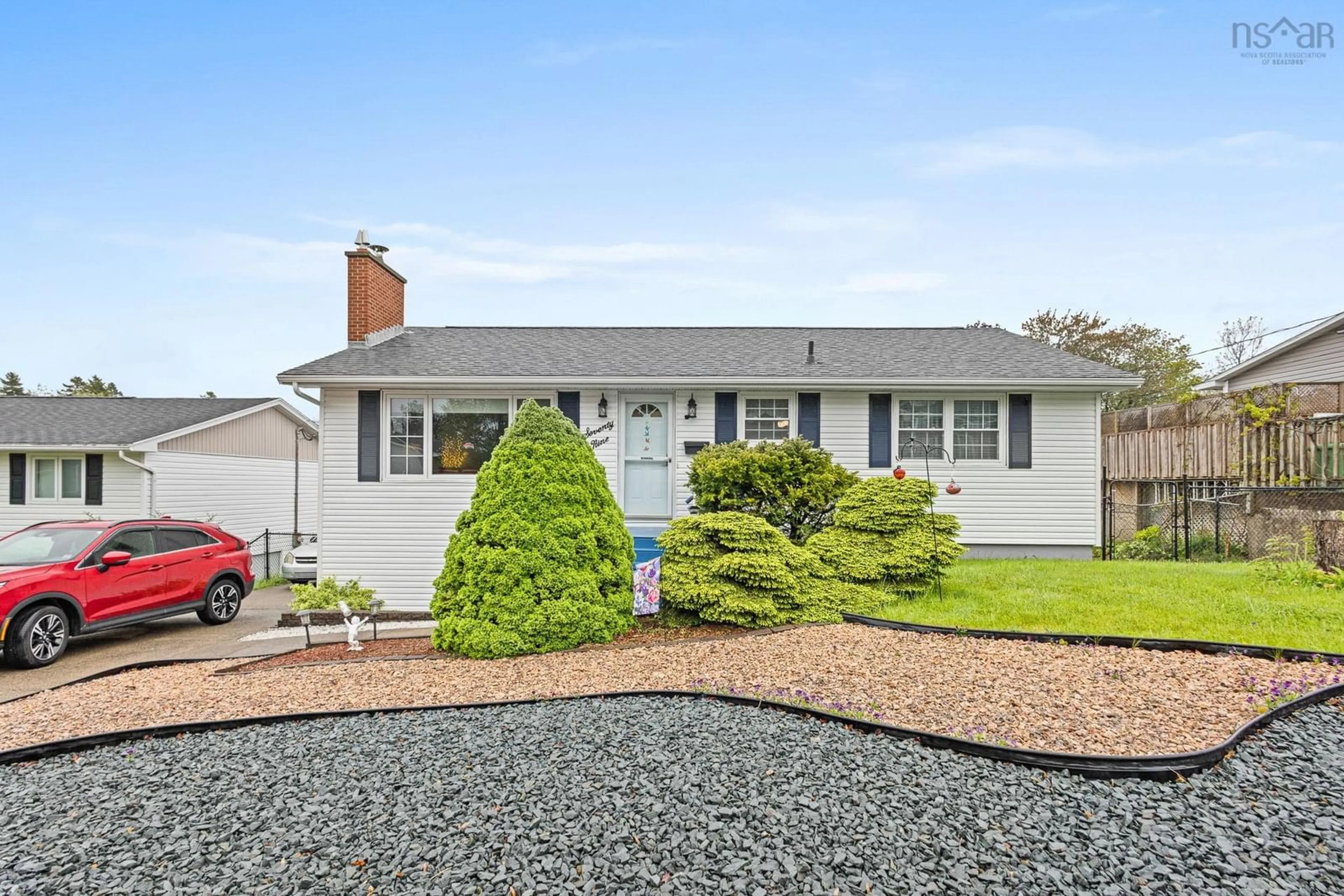 Home with vinyl exterior material, street for 79 Sapphire Cres, Lower Sackville Nova Scotia B4C 2T8
