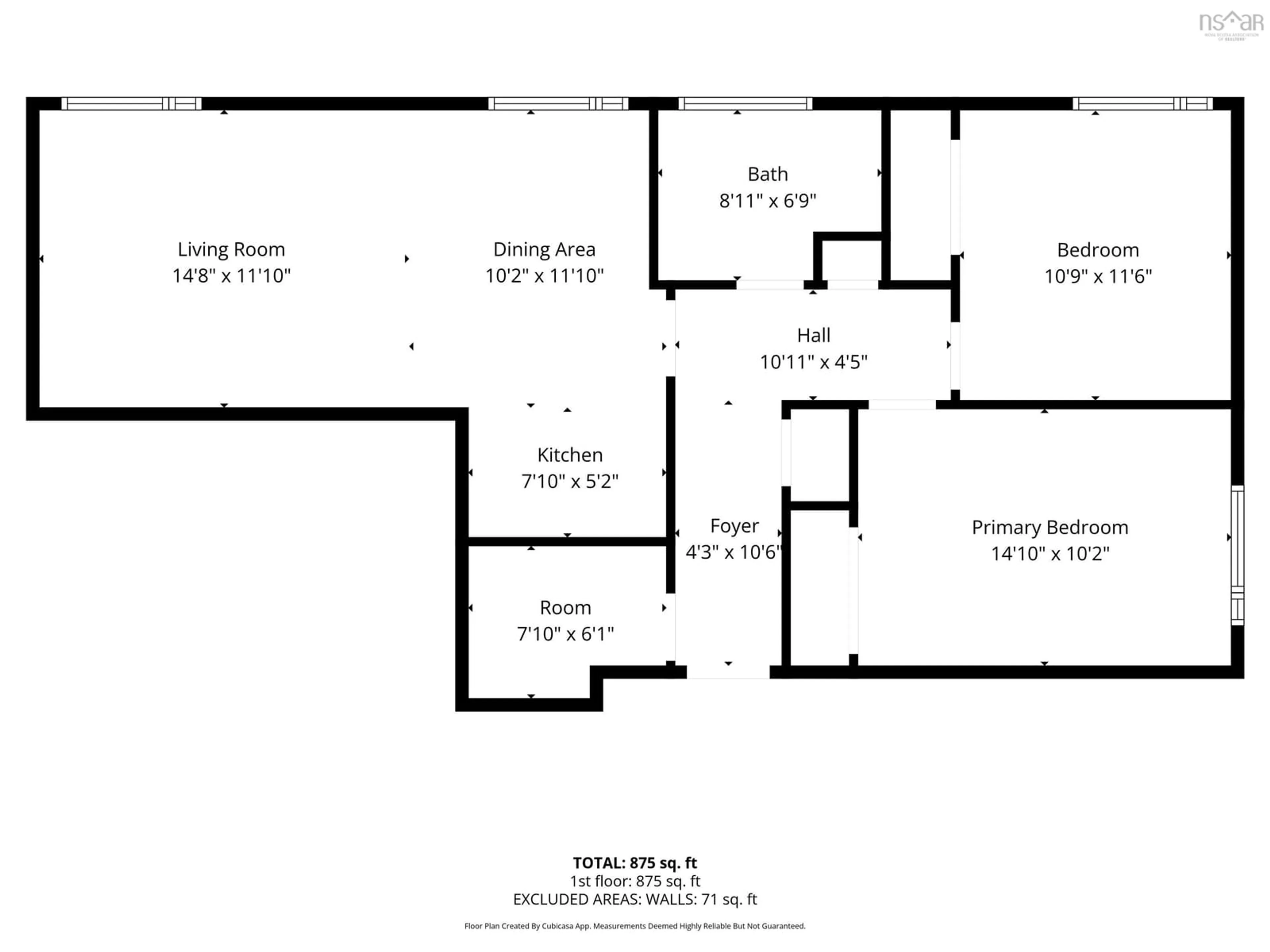 Floor plan for 6269 Cork Street St #5, Halifax Nova Scotia B3L 1Y8