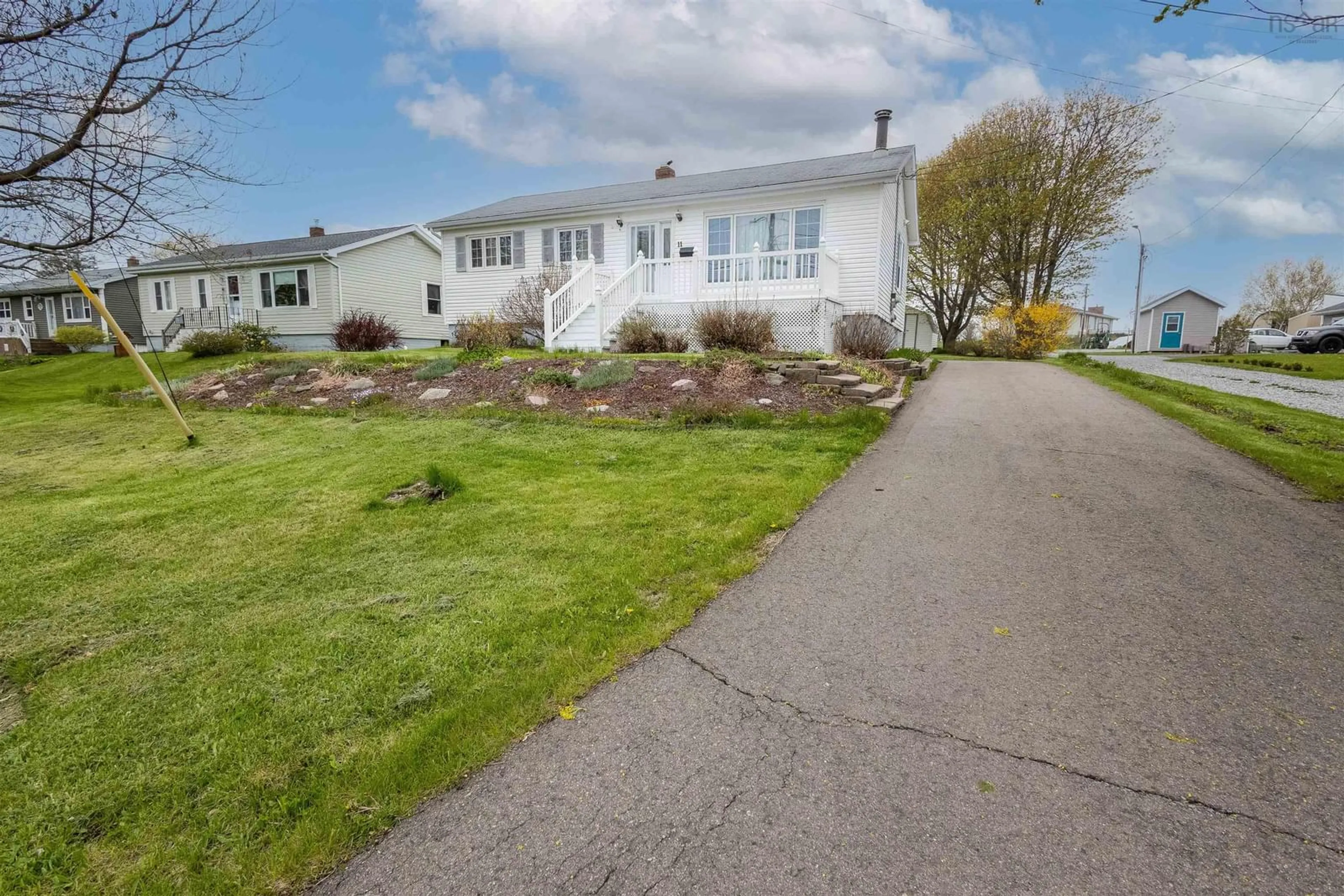 A pic from outside/outdoor area/front of a property/back of a property/a pic from drone, street for 11 Maclean St, Sydney Mines Nova Scotia B1V 1E1