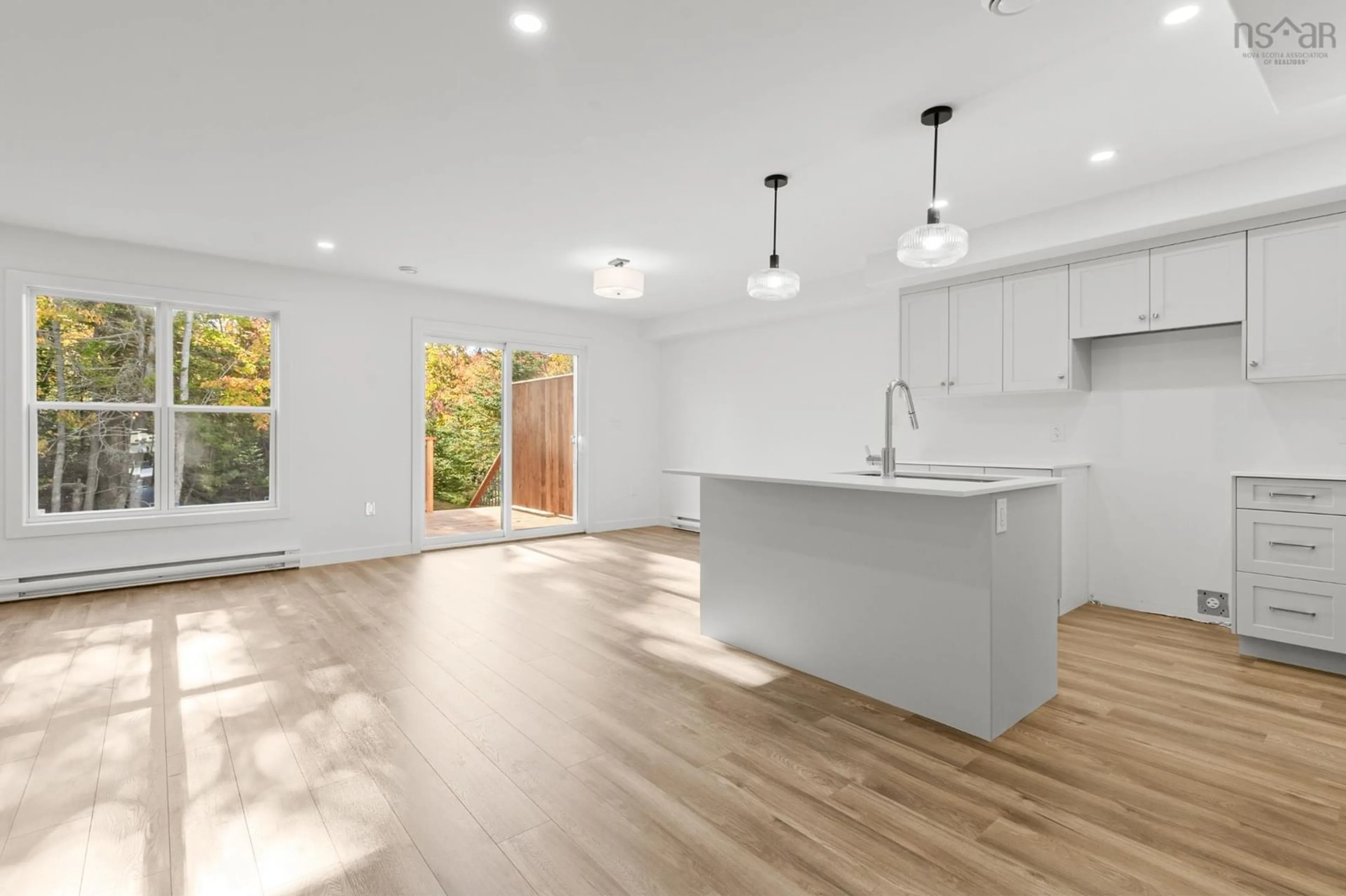 Open concept kitchen, wood/laminate floor for 42 Simona Dr #SMD-5A, Dartmouth Nova Scotia B2X 0C9