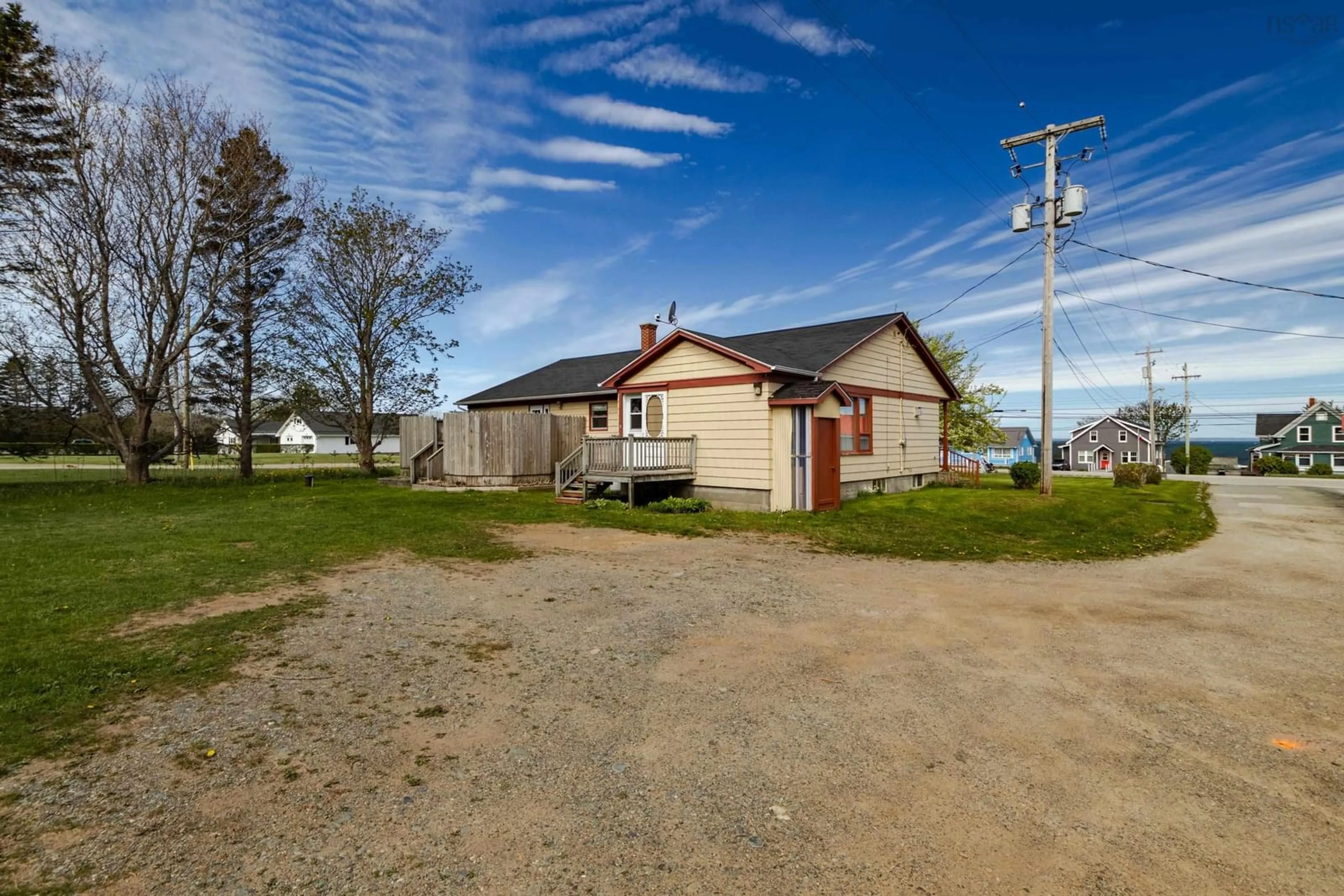 A pic from outside/outdoor area/front of a property/back of a property/a pic from drone, building for 8370 Highway 1, Meteghan Nova Scotia B0W 2J0