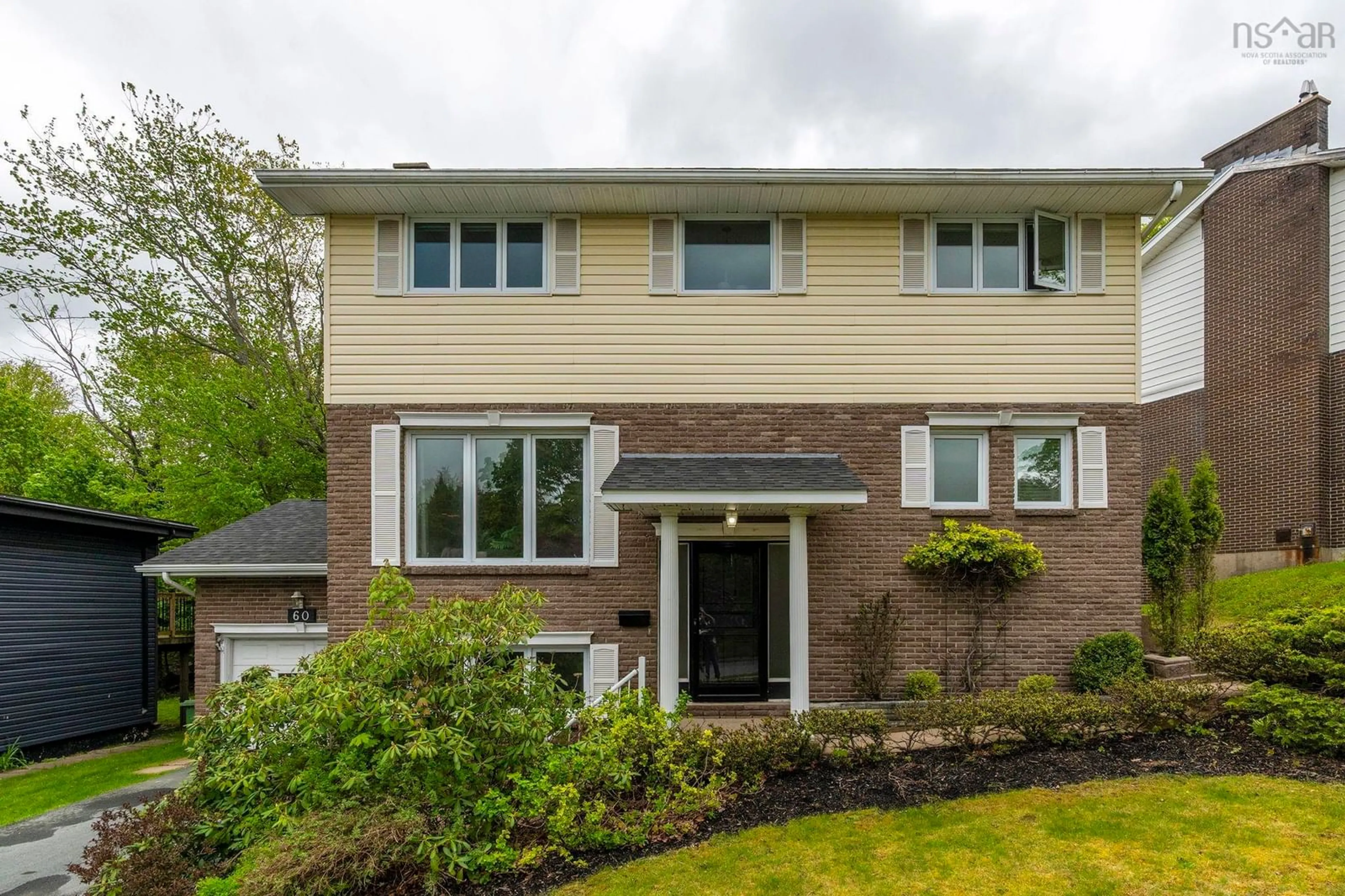 Home with vinyl exterior material, street for 60 Bayview Rd, Halifax Nova Scotia B3M 1N9