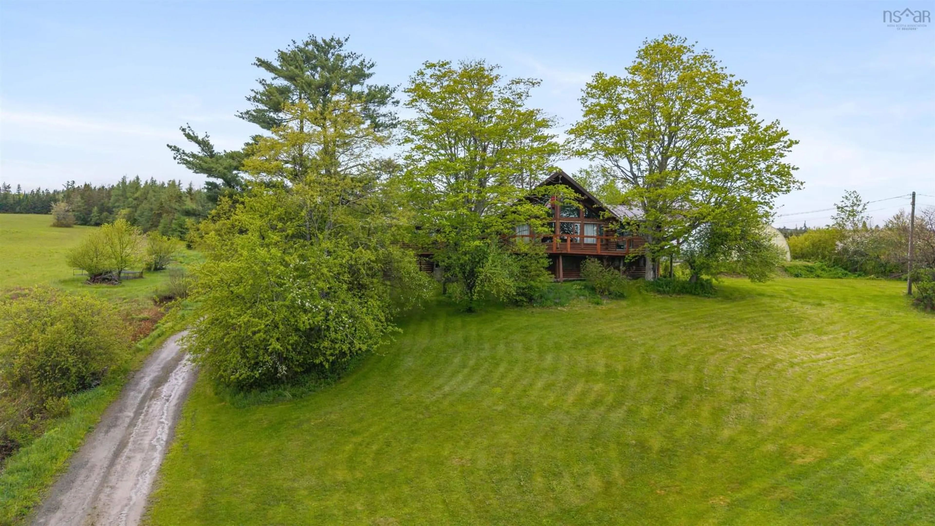 A pic from outside/outdoor area/front of a property/back of a property/a pic from drone, forest/trees view for 8896 Highway 224, Greenwood Nova Scotia B0N 1X0
