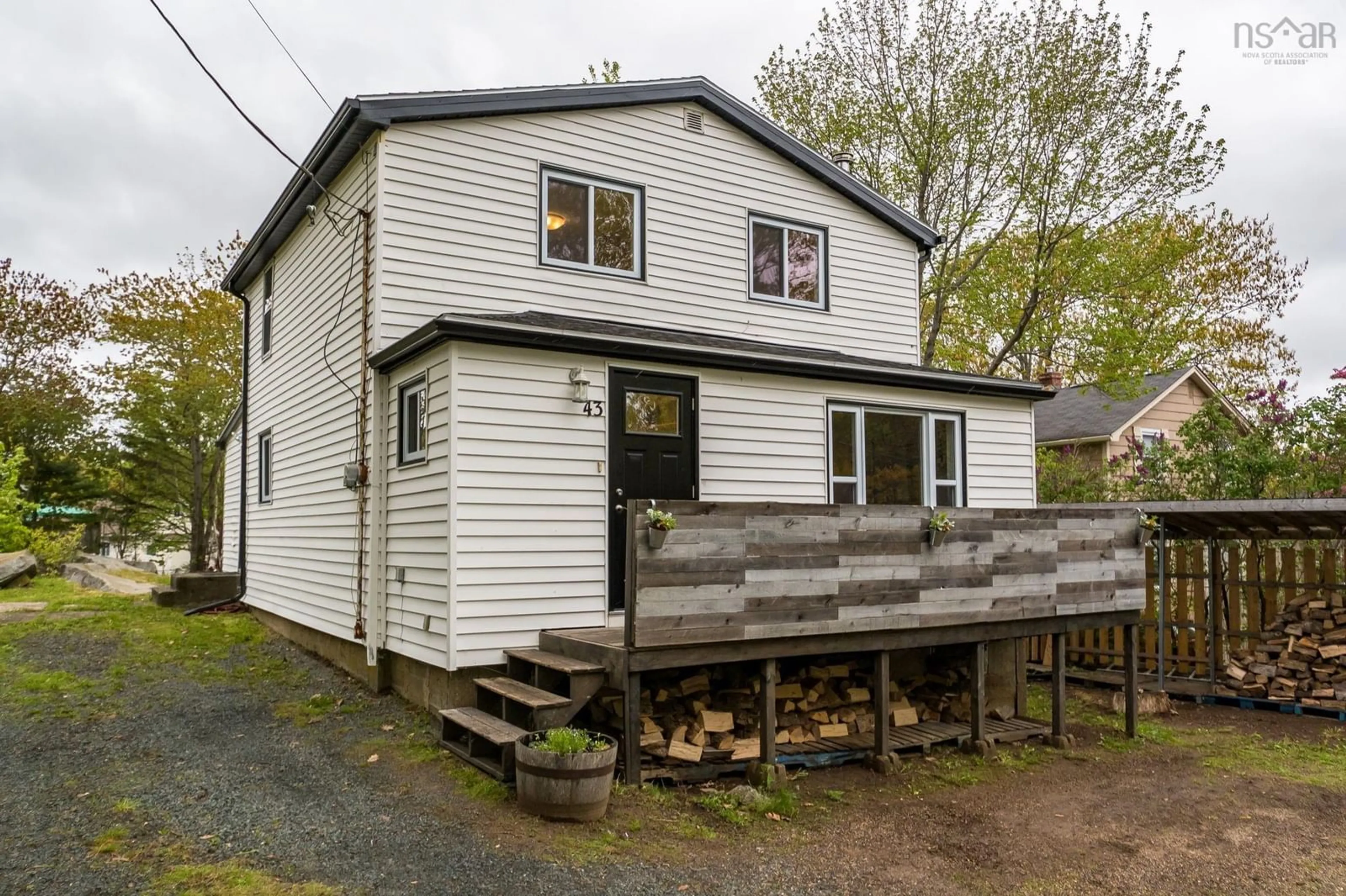 Home with vinyl exterior material, street for 43 Winchester Ave, Halifax Nova Scotia B3P 2C9