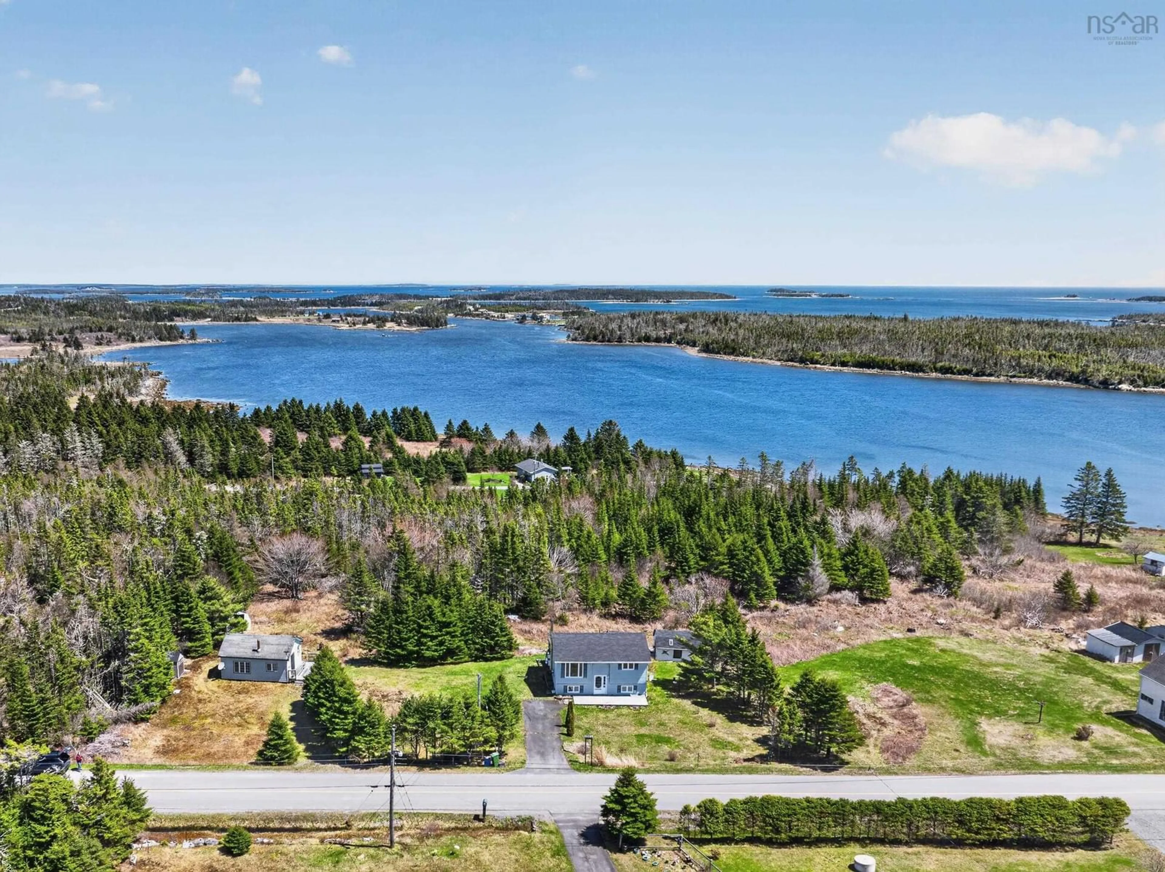 A pic from outside/outdoor area/front of a property/back of a property/a pic from drone, water/lake/river/ocean view for 167 Smiths Point Rd, East Quoddy Nova Scotia B0J 2R0